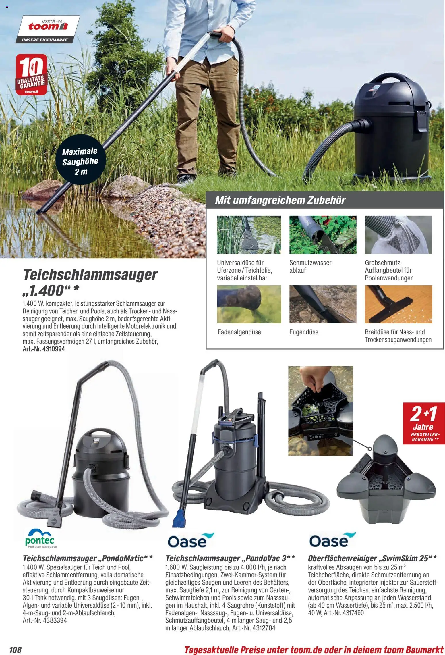Toom Baumarkt Gartenpflege & Teich 2026 – gültig ab 20.02.2026 | Seite: 106