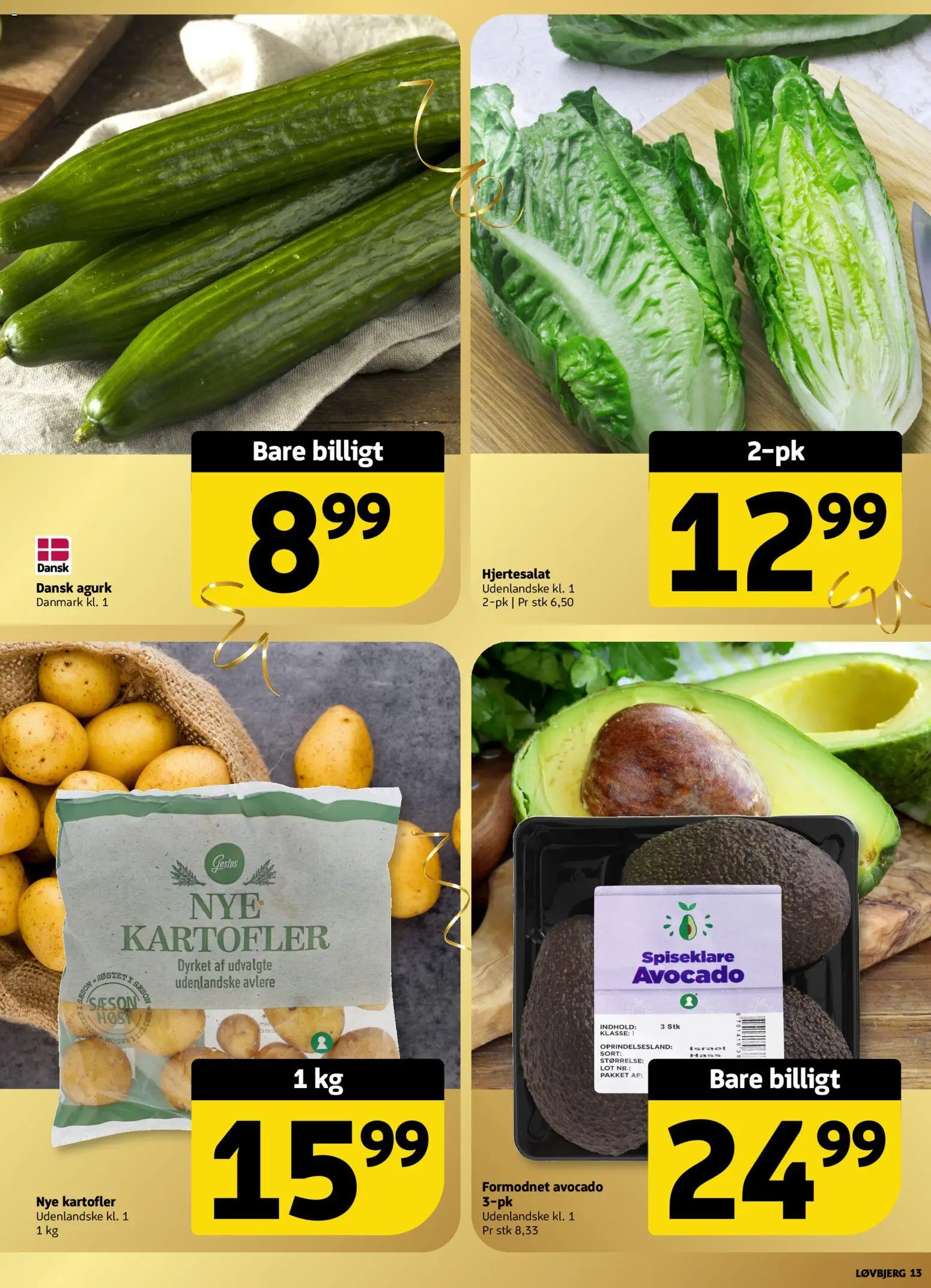 Løvbjerg tilbudsavis – gyldig fra 10.04.2026 | Side: 13 | Produkter: Kartofler, Avocado
