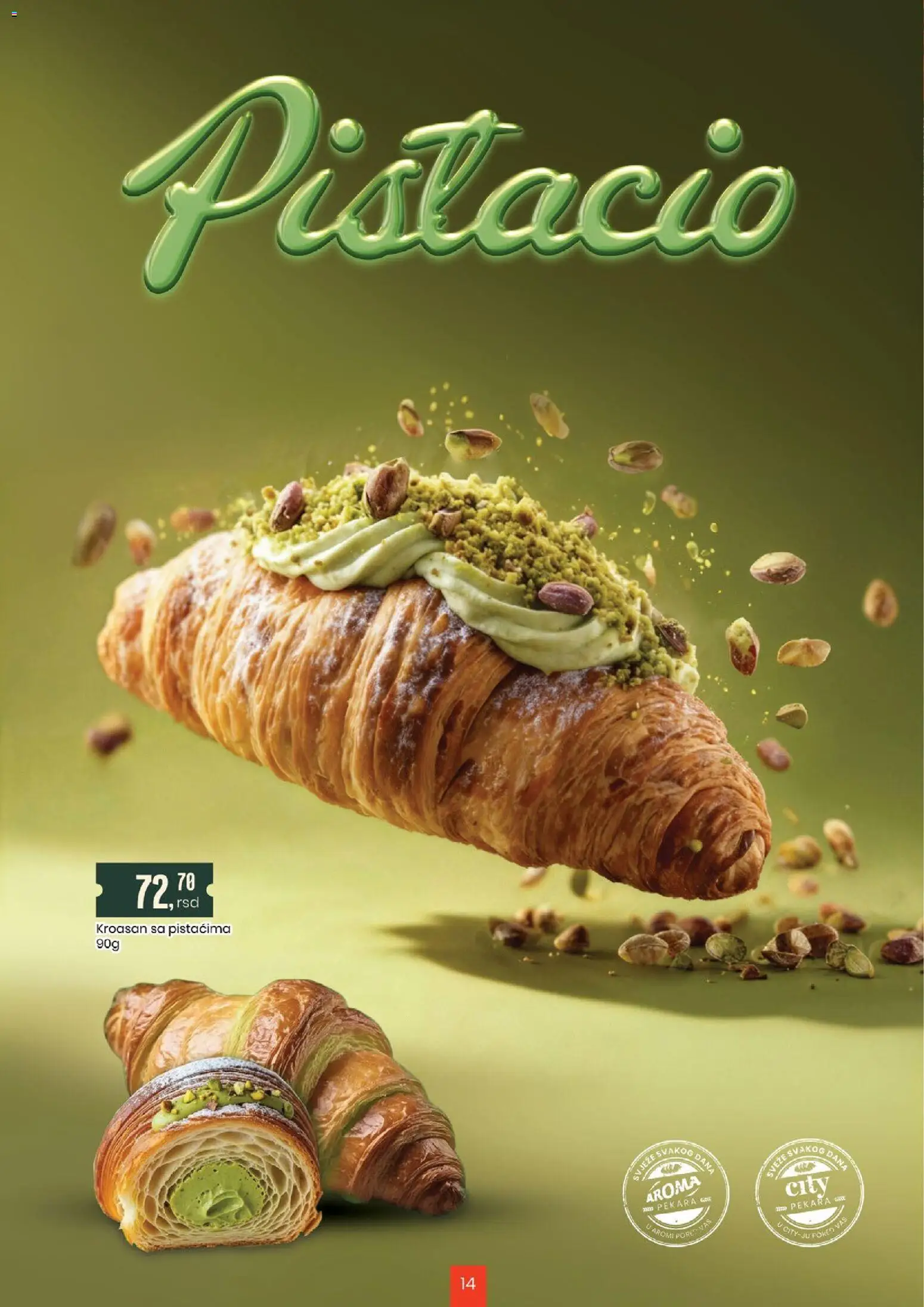 Aroma Market katalog - važi od 19.12.2025 | Strana: 14 | Proizvode: Pekara, Kroasan