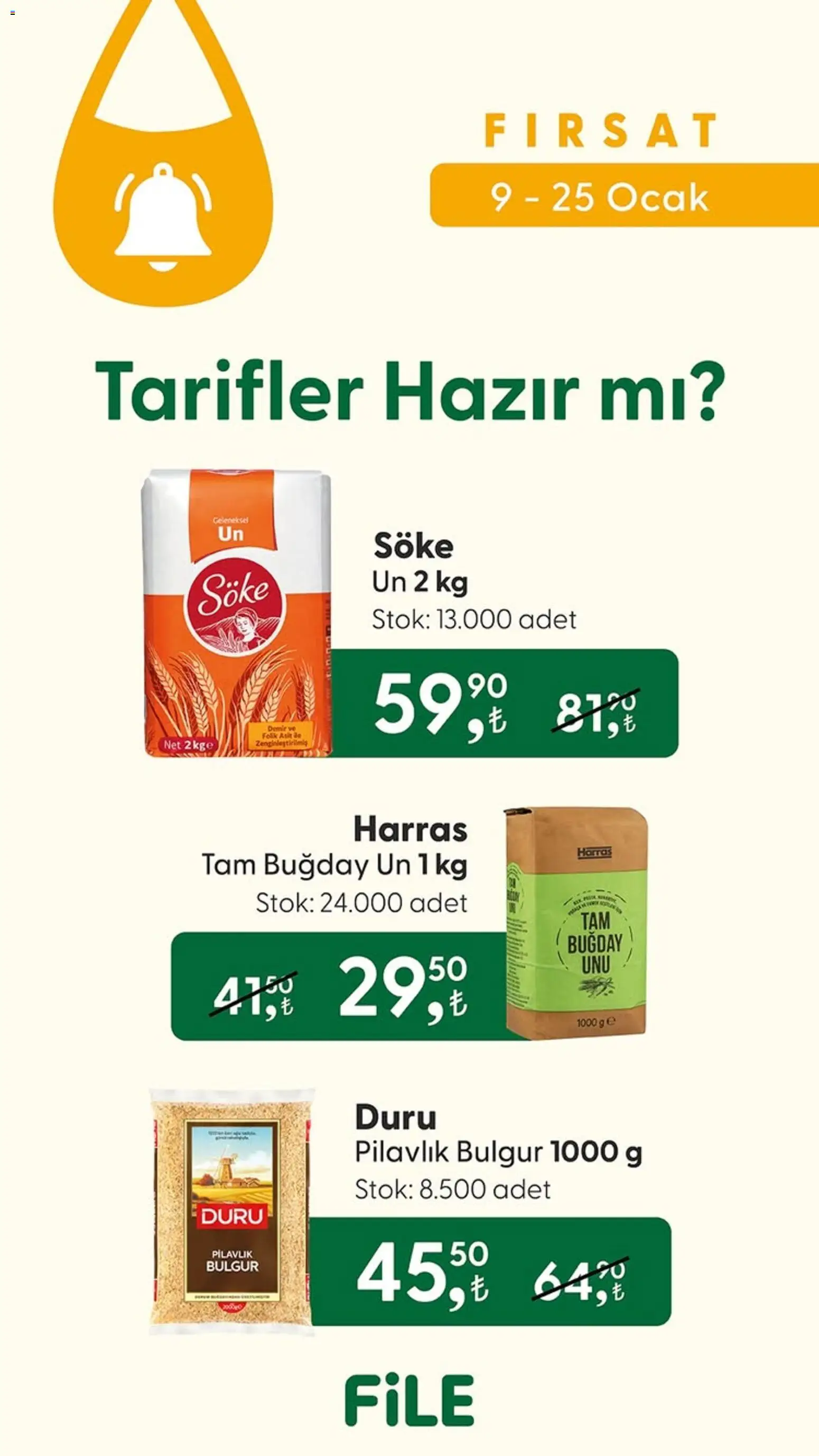 File Market İndirim - 09.01.2026 tarihinden itibaren geçerlidir | Sayfa: 3 | Ürünler: Ocak