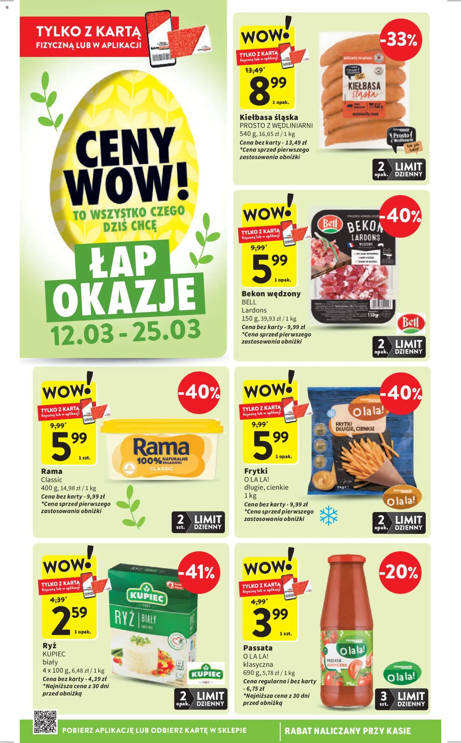Intermarche gazetka od 12.03.2026 | Strona: 6 | Produkty: Kiełbasa, Bekon, Bell, Ryż