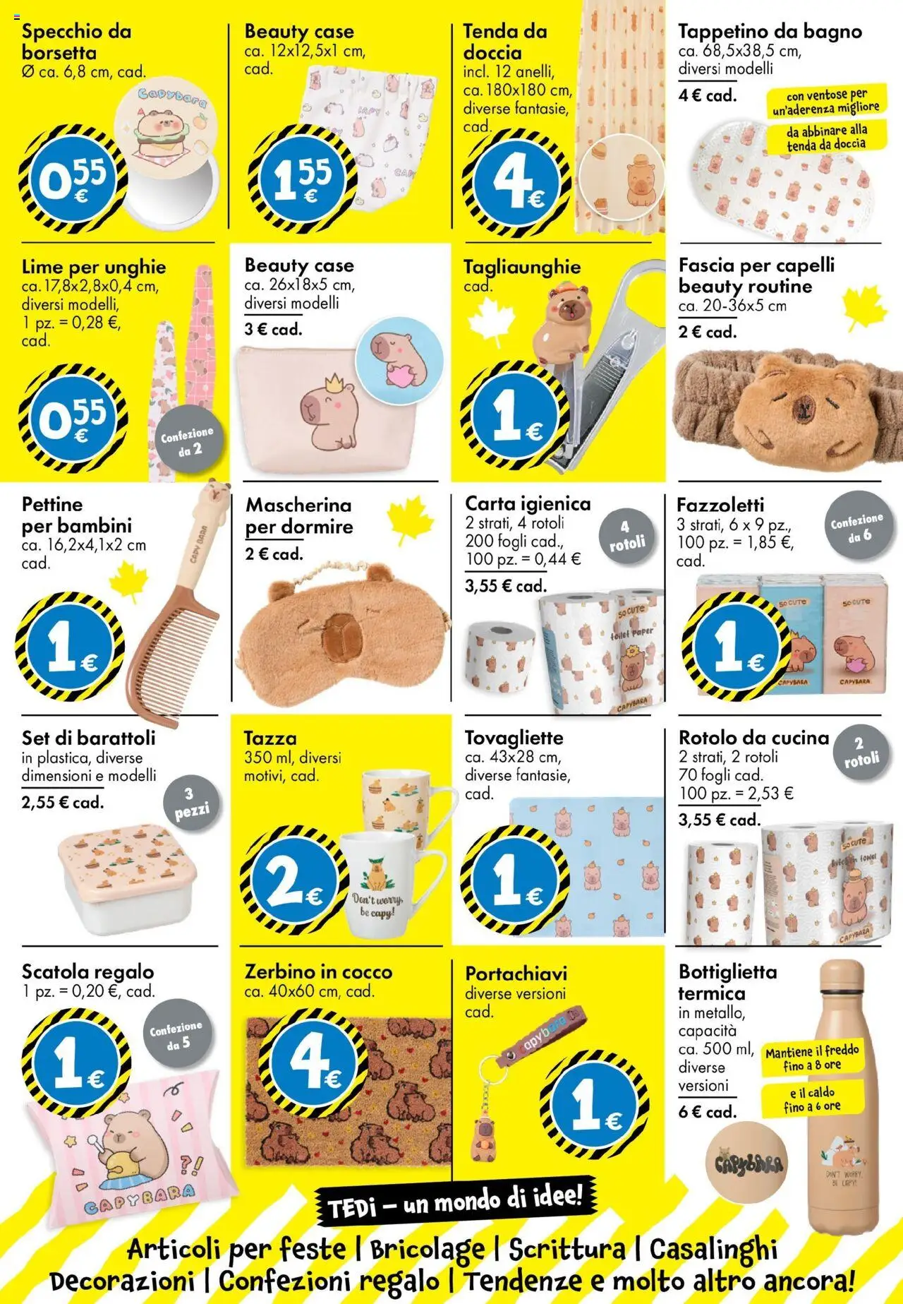 Volantino TEDi del 10.10.2025 | Pagina: 7 | Prodotti: Fazzoletti, Cocco, Doccia, Decorazioni