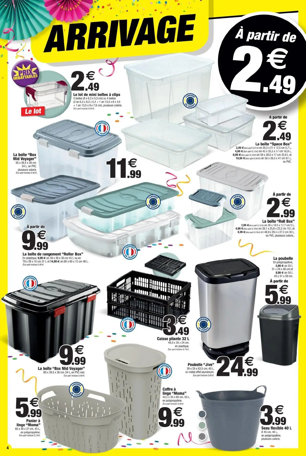  | Page: 4 | Produits: Poubelle, Panier à linge, Panier, Boîte de rangement