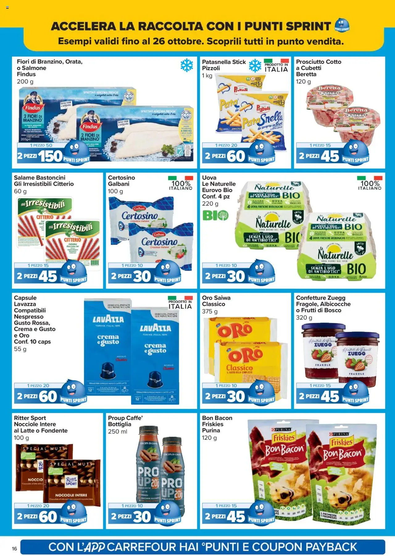 Volantino Carrefour del 14.10.2025 | Pagina: 16 | Prodotti: Prosciutto Cotto, Fragole, Nocciole, Bottiglia