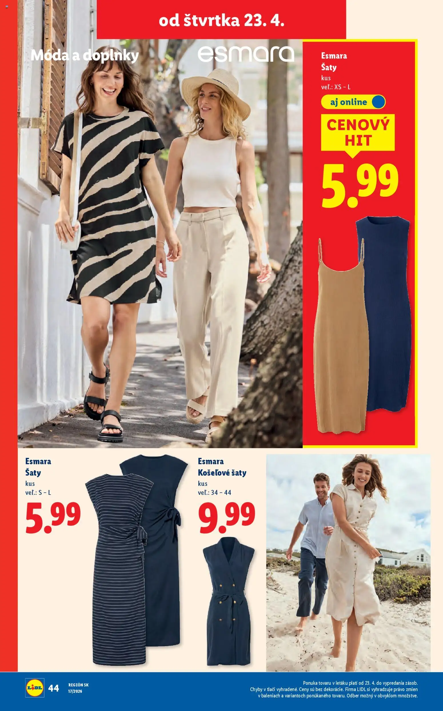 Nové Lidl akcie – leták je platný od 20.04.2026 | Strana: 82 | Produkty: Šaty