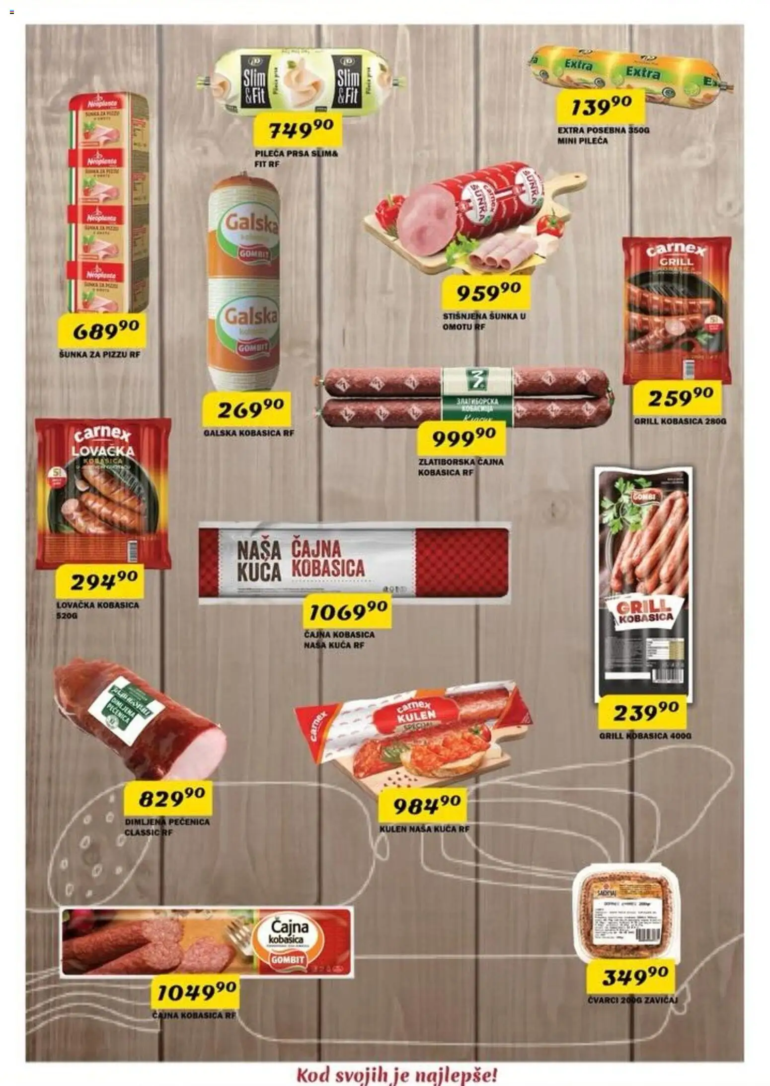 VP Dima katalog - važi od 23.04.2026 | Strana: 5 | Proizvode: Pileća prsa, Kulen, Šunka, Pečenica