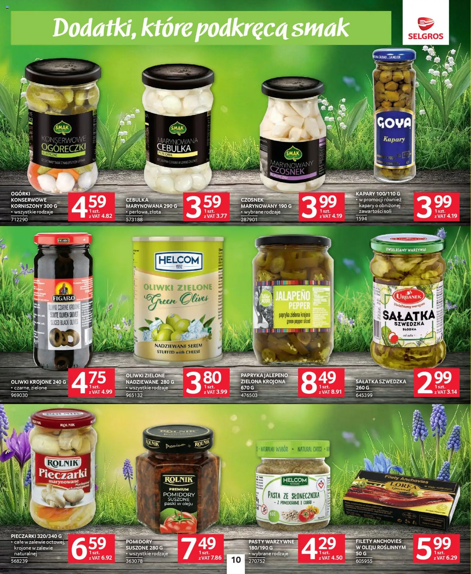 Selgros cash&carry gazetka - Grillowanie od 23.04.2026 | Strona: 10 | Produkty: Czosnek, Oliwki zielone, Papryka, Oliwki czarne