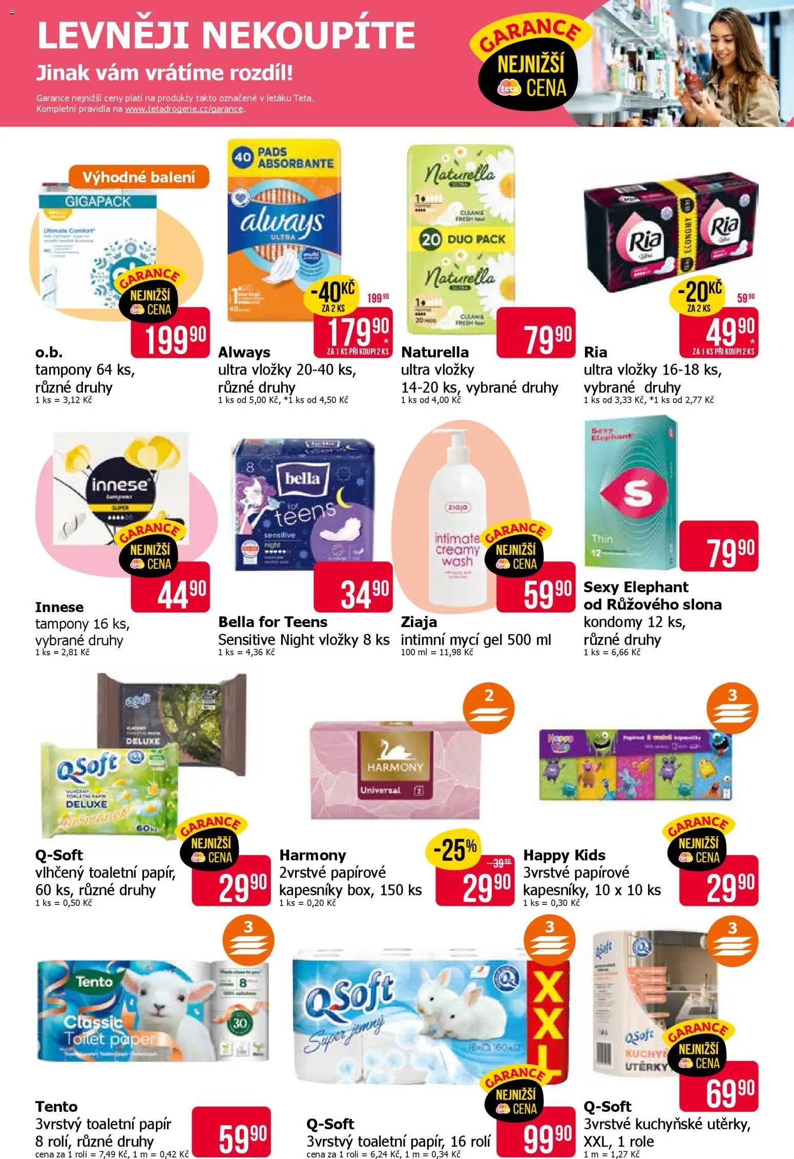 TETA Drogerie leták - Klub od 26.02.2026 | Strana: 15 | Produkty: Vložky, Ziaja, Papírové kapesníky, Kondomy