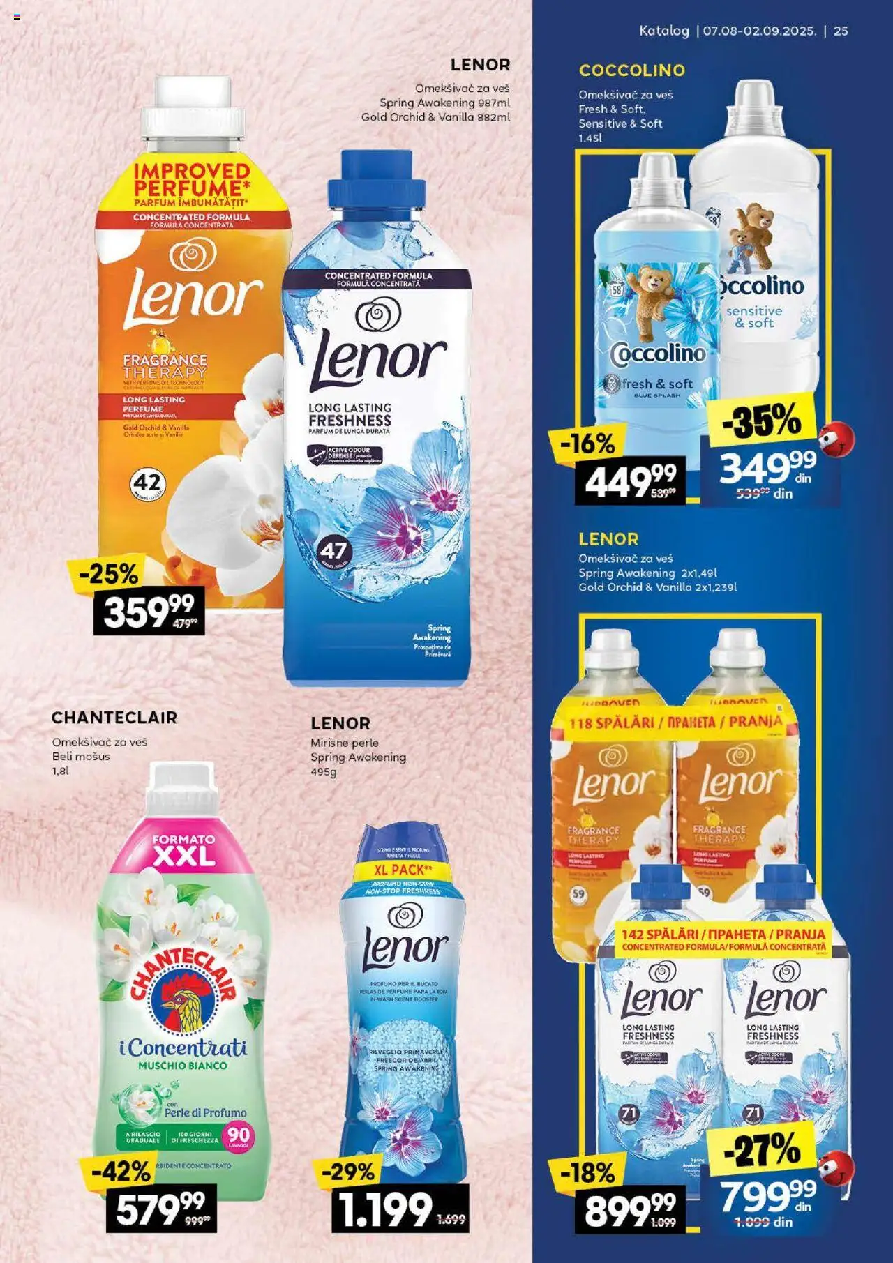 Idea katalog - važi od 07.08.2025 | Strana: 25 | Proizvode: Lenor, Coccolino, Omekšivač za veš