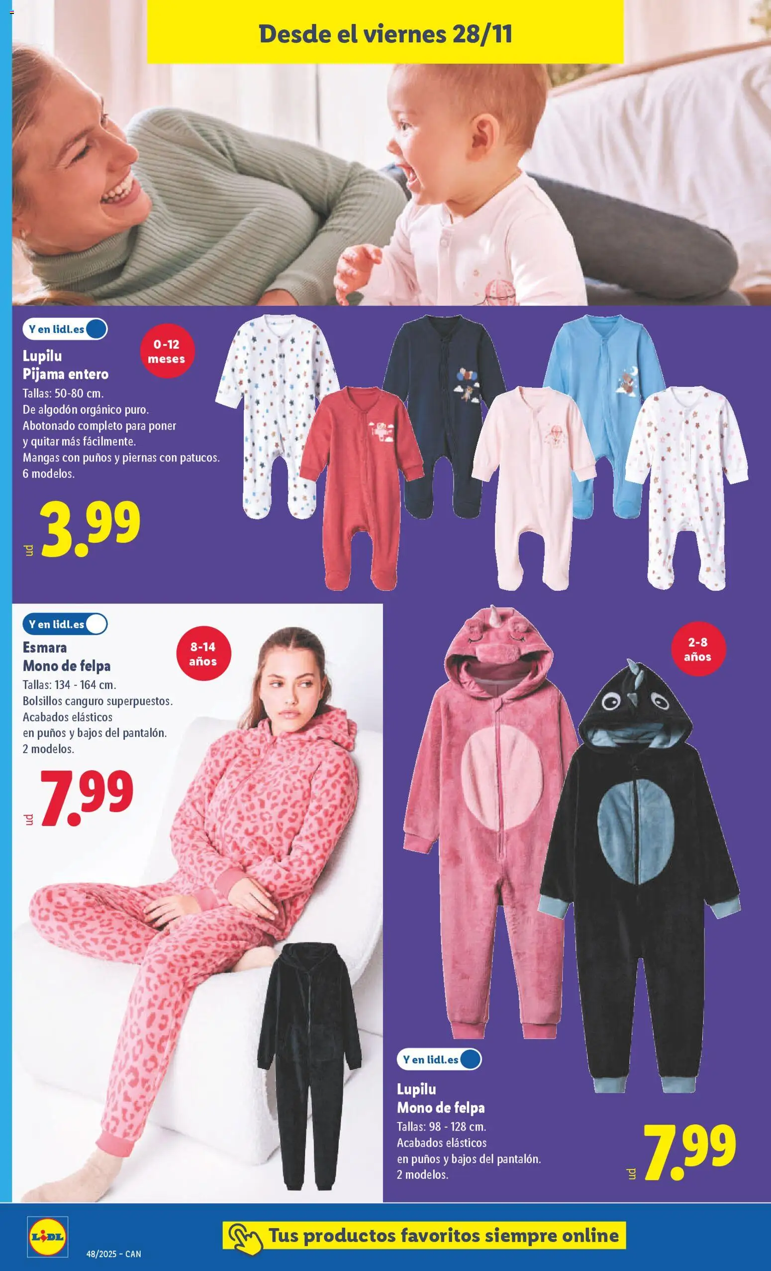Lidl - Black Friday Canarias │ válido desde el 24.11.2025 | Página: 28 | Productos: Pijama