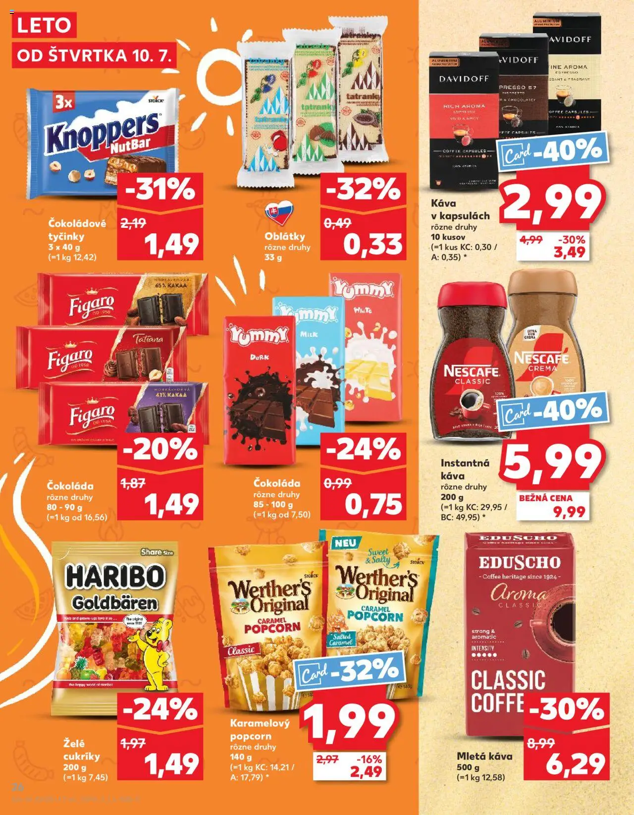 Kaufland Veľký Krtíš │ platný od 10.07.2025 | Strana: 26 | Produkty: Davidoff, Káva, Čokoláda, Nescafé Crema