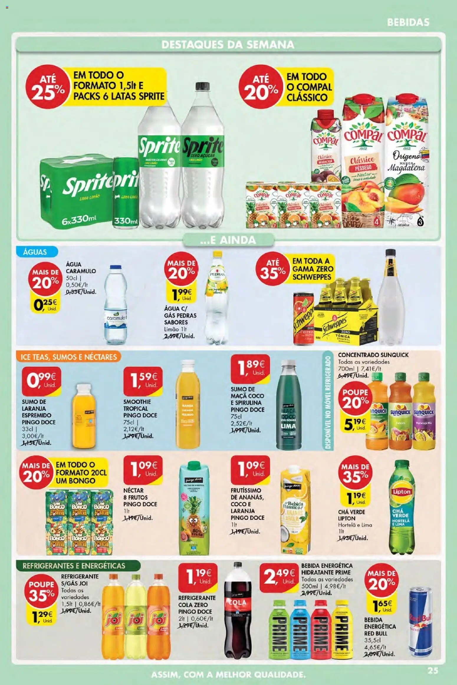 Pingo Doce Poupe Esta Semana Açores │ válido de 19.03.2026 | Página: 25 | Produtos: Refrigerante, Maça, Sumo, Chá