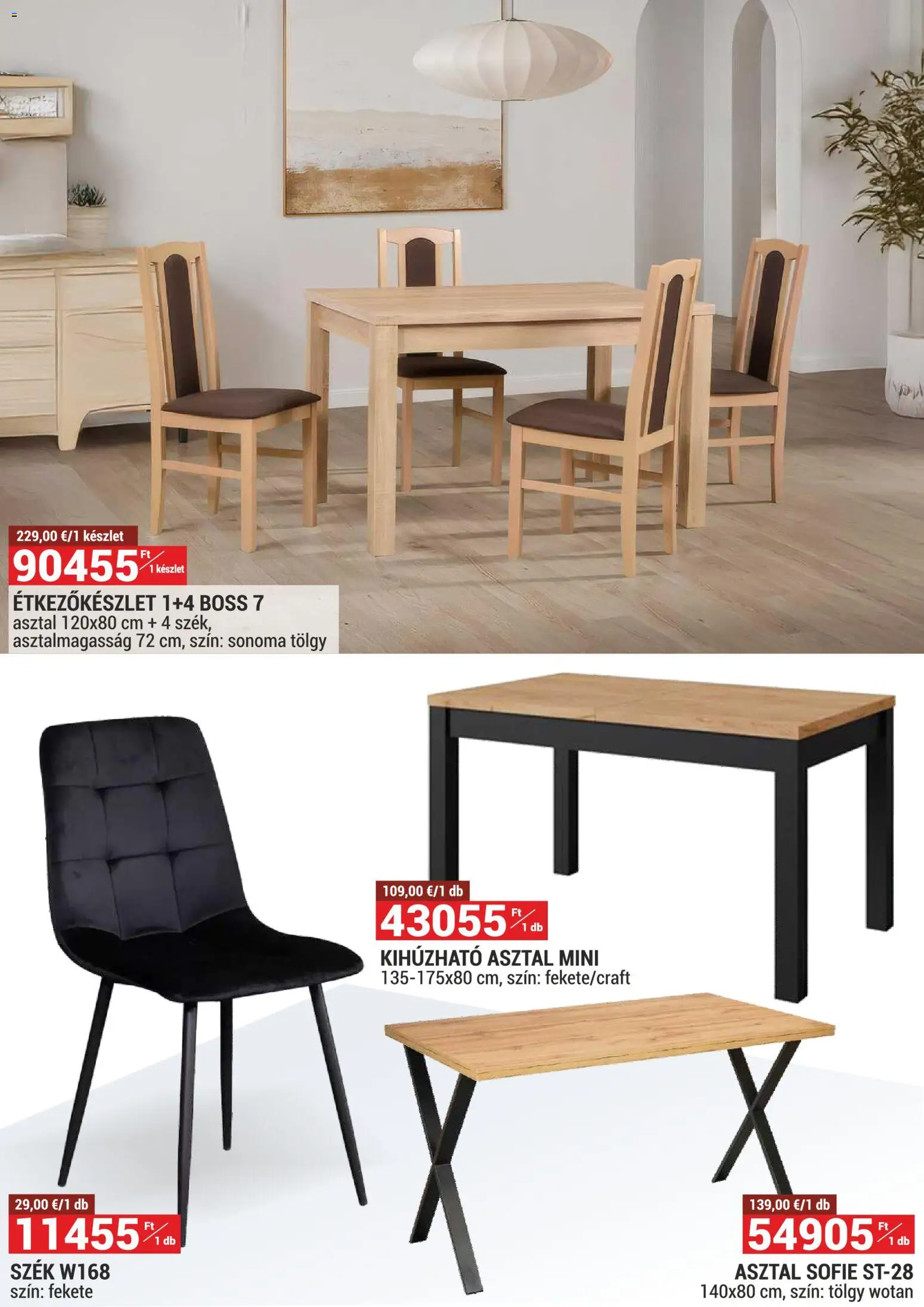 Merkury Market akciós ujság - amely érvényes a következő dátumtól: 01.11.2025 | Oldal: 10 | Termékek: Asztal, Szék