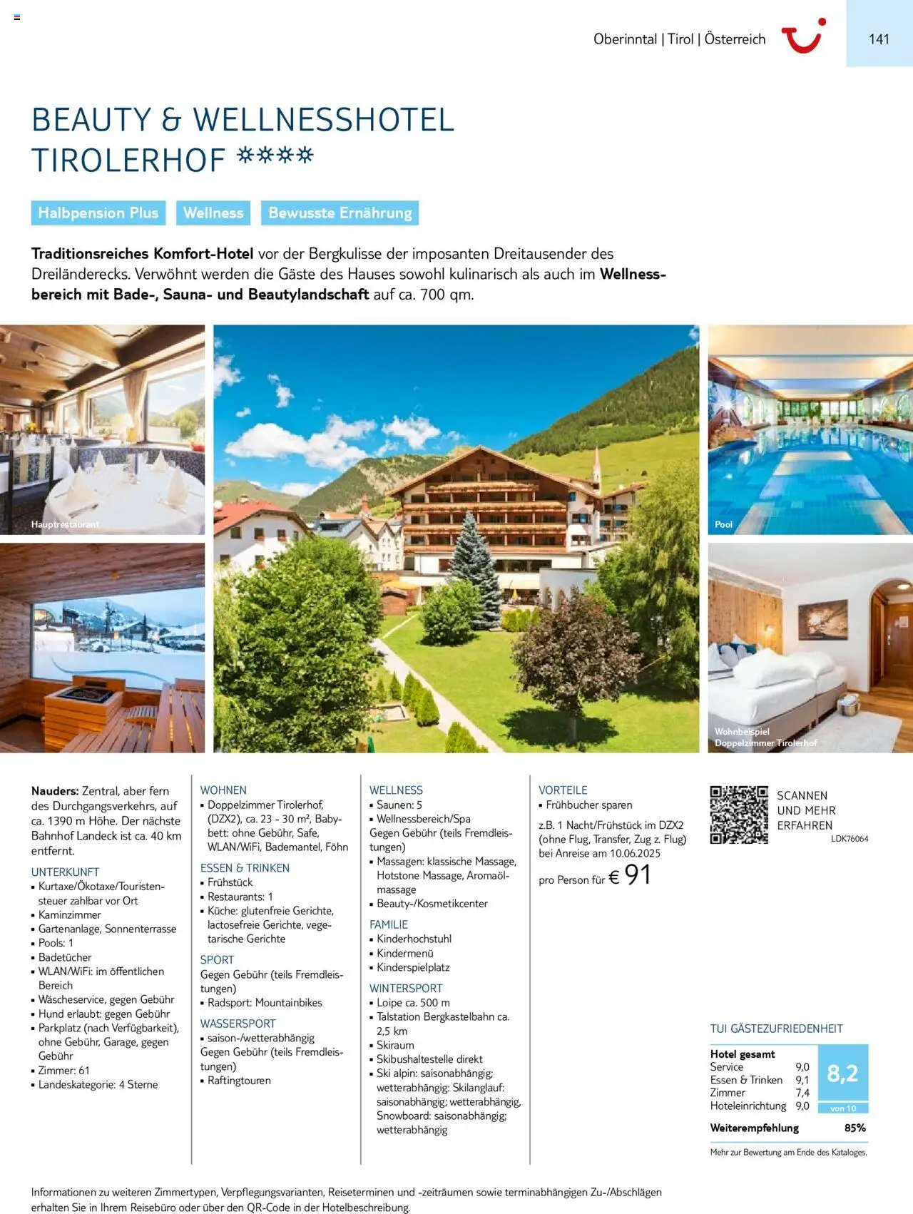 TUI Prospekt 	 – gültig ab 01.11.2024 | Seite: 141 | Produkte: Bett, Ski, Snowboard, Föhn