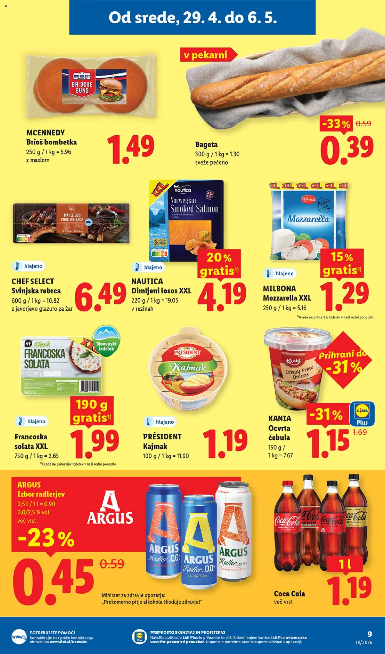 Novi Lidl katalog ponudbe – veljaven od 29.04.2026 | Stran: 15 | Izdelki: Zar, Radler, Solata, Cebula