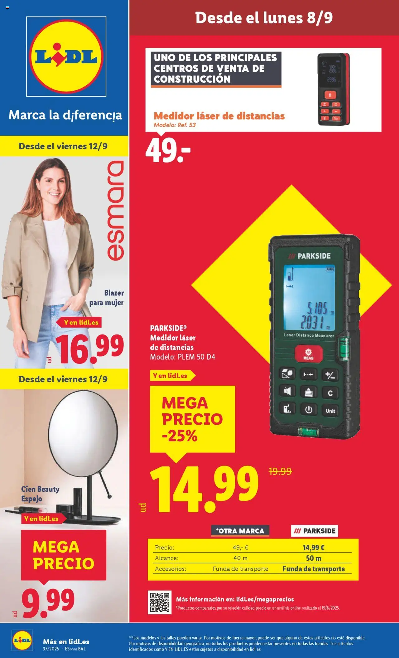 Lidl folleto │ válido desde el 08.09.2025 | Página: 39 | Productos: Funda, Espejo