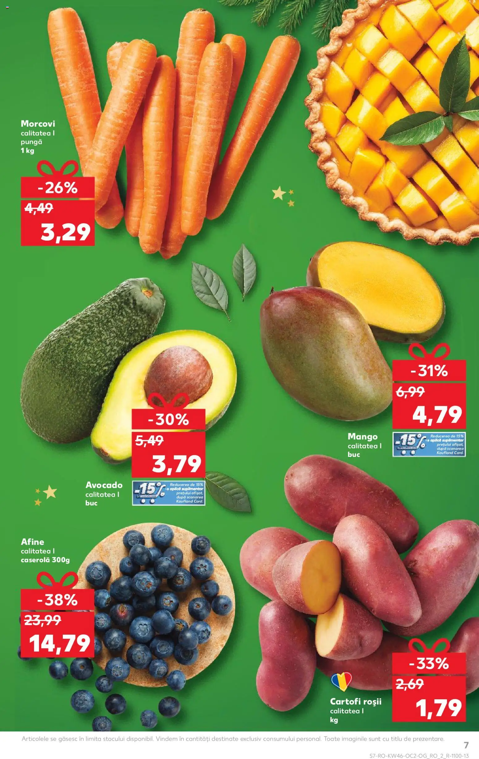 Noul catalog Kaufland – valabil de la 12.11.2025 | Pagină: 7 | Produse: Afine, Roșii, Morcovi, Cartofi