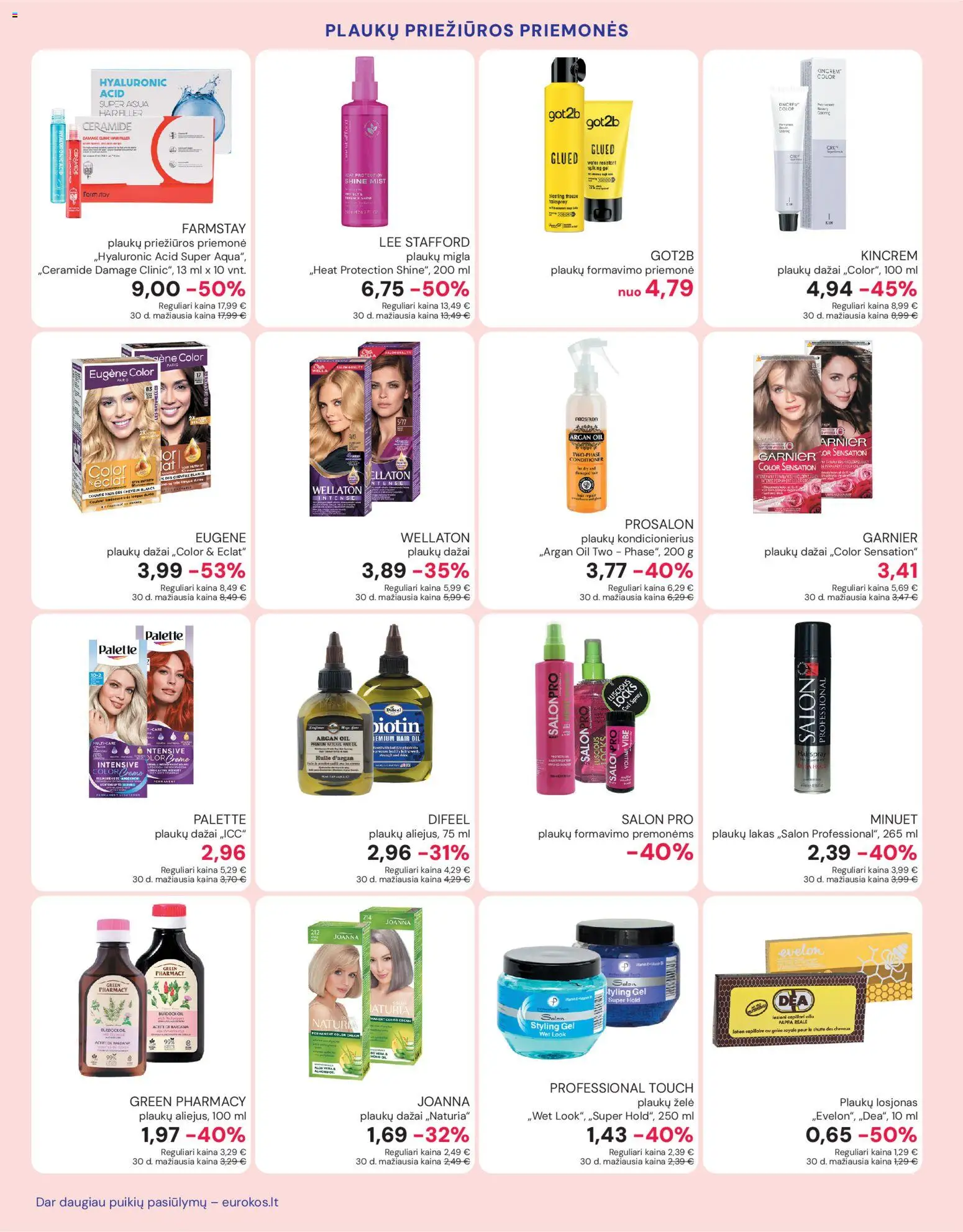 Eurokos akcijos nuo 30.10.2025 | Puslapis: 8 | Prekių: Plaukų želė, Kondicionierius, Plaukų aliejus, Aliejus