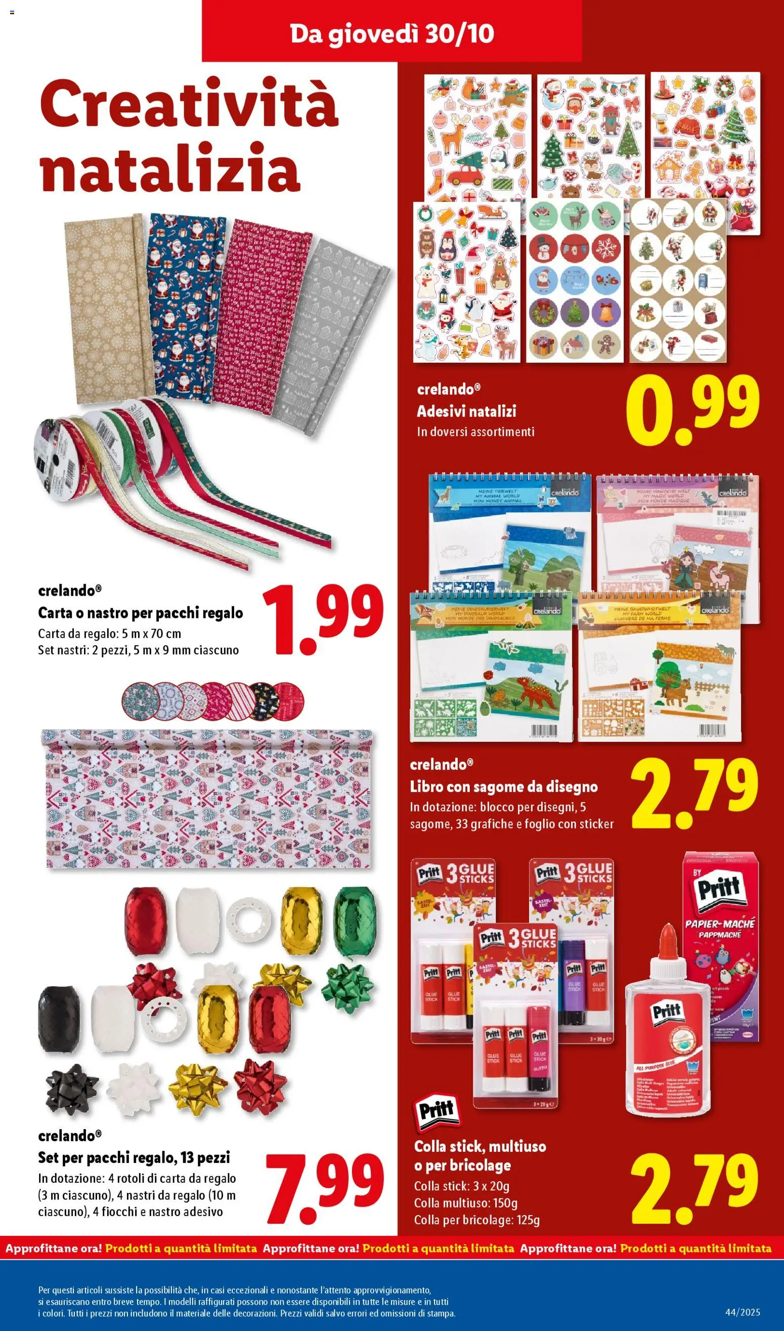 Volantino Lidl del 27.10.2025 | Pagina: 51 | Prodotti: Fiocchi, Nastro adesivo, Colla