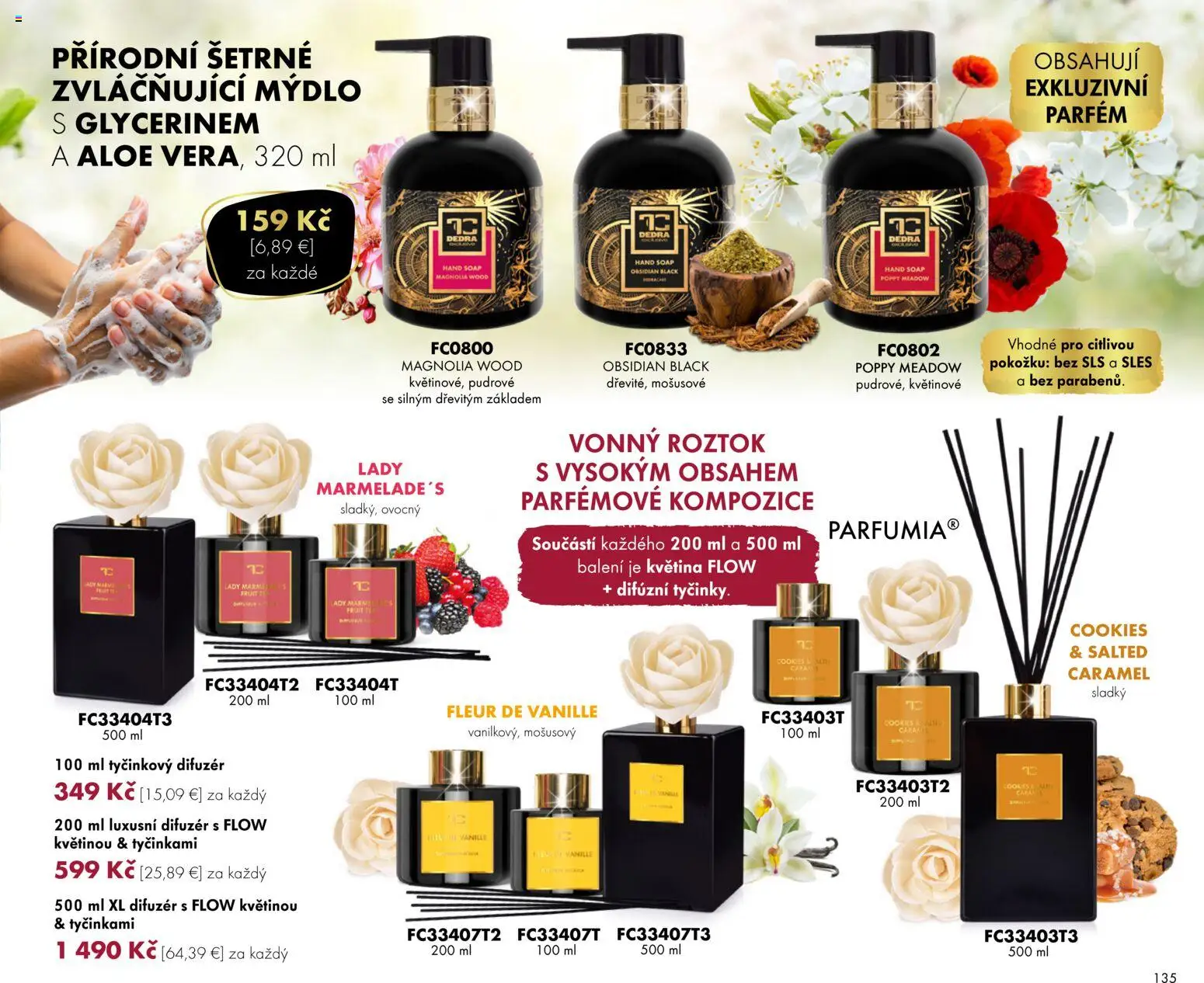 Nové Dedra akcie – leták je platný od 01.02.2026 | Strana: 35 | Produkty: Difúzer, Parfém, Mydlo