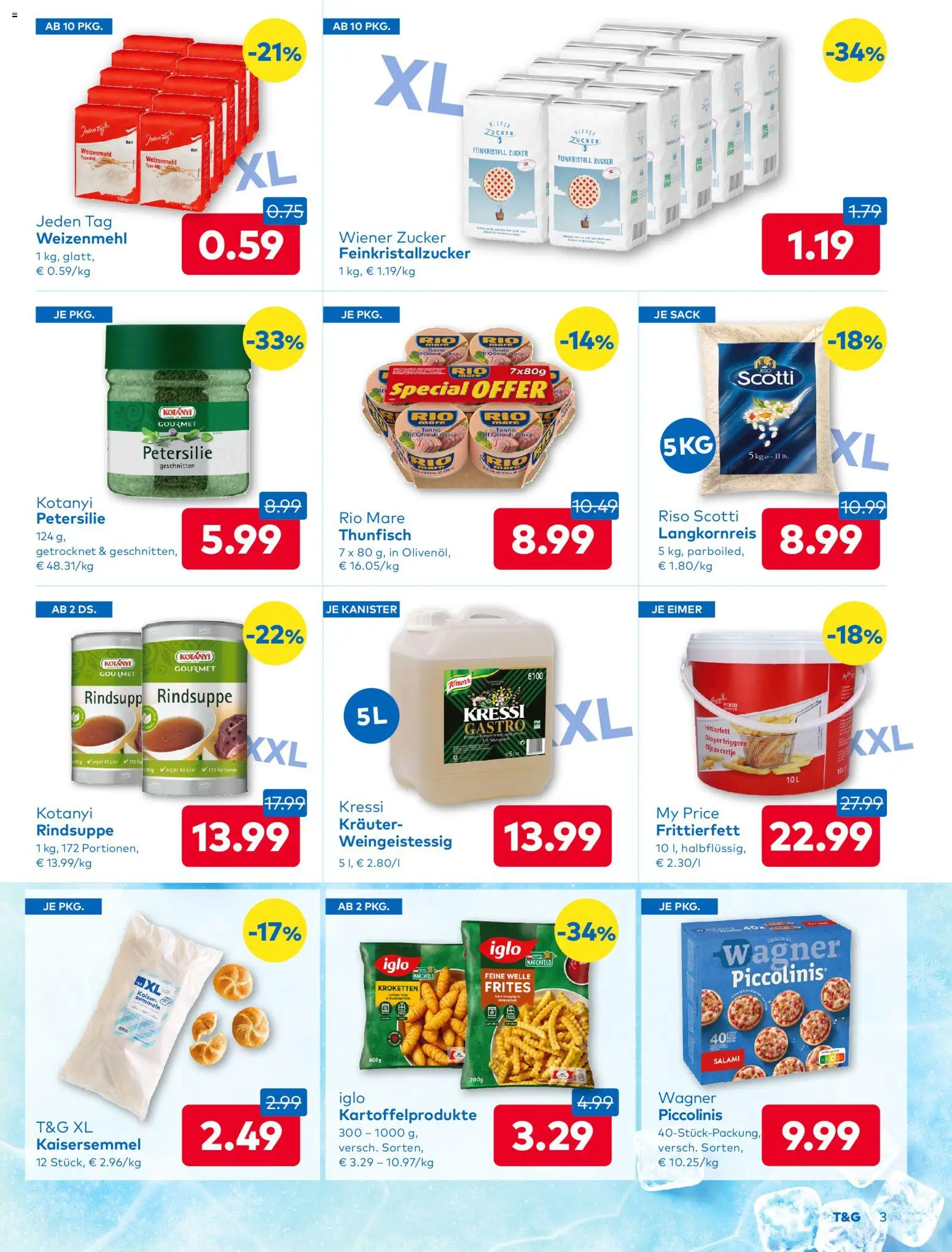 T&G - Osttirol gültig ab 04.12.2025 | Seite: 3 | Produkte: Zucker, Petersilie, Salami