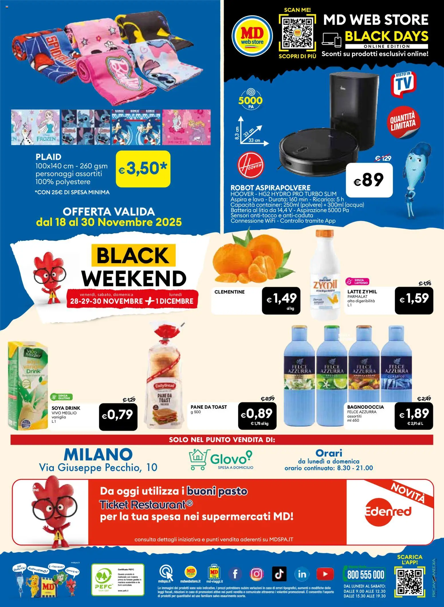 Volantino MD Discount del 18.11.2025 | Pagina: 42 | Prodotti: Pane, Acqua, Latte, Batteria