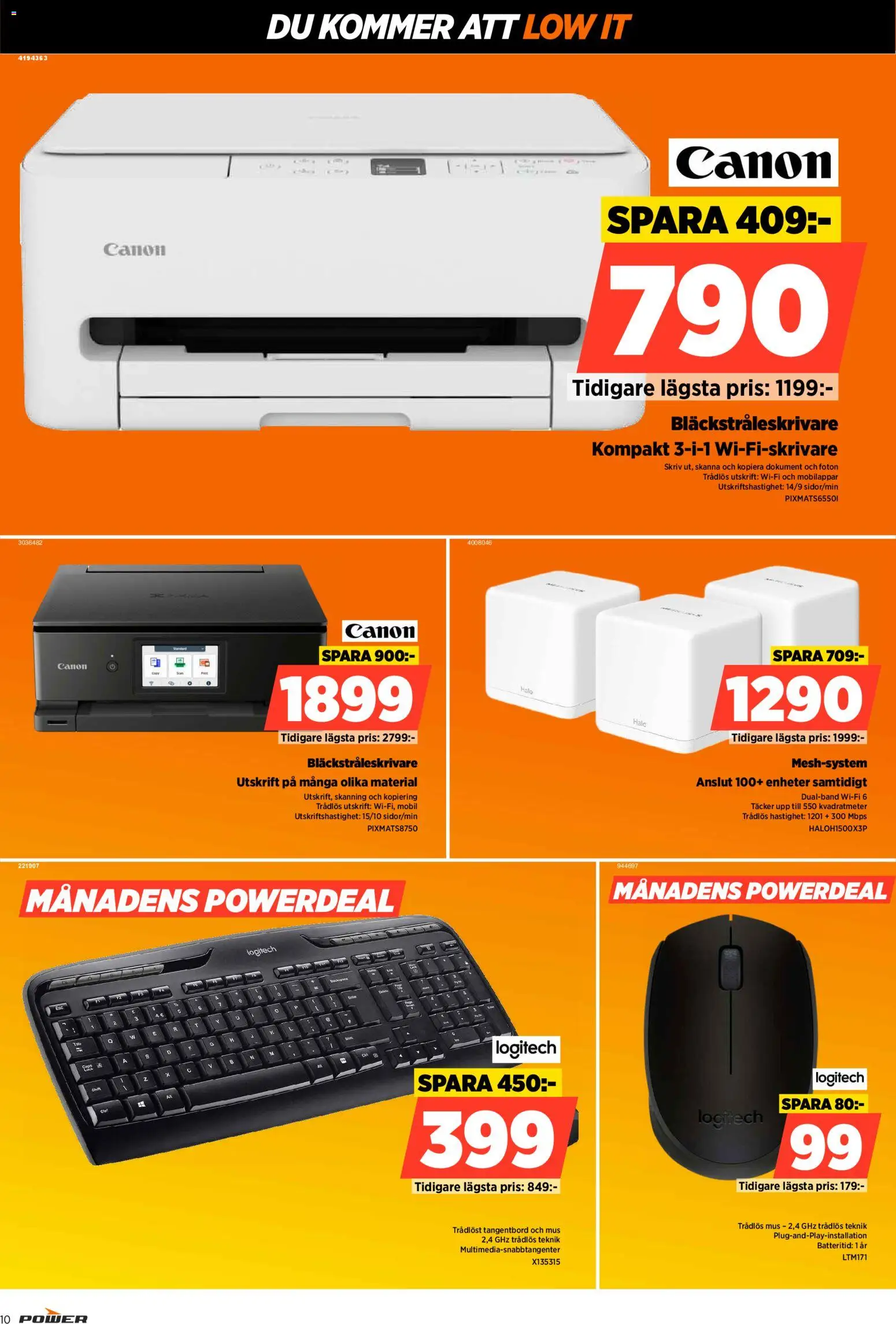 Power reklamblad aktuell från 30.03.2026 | Sida: 10 | Produkter: Mus, Tangentbord, Wifi