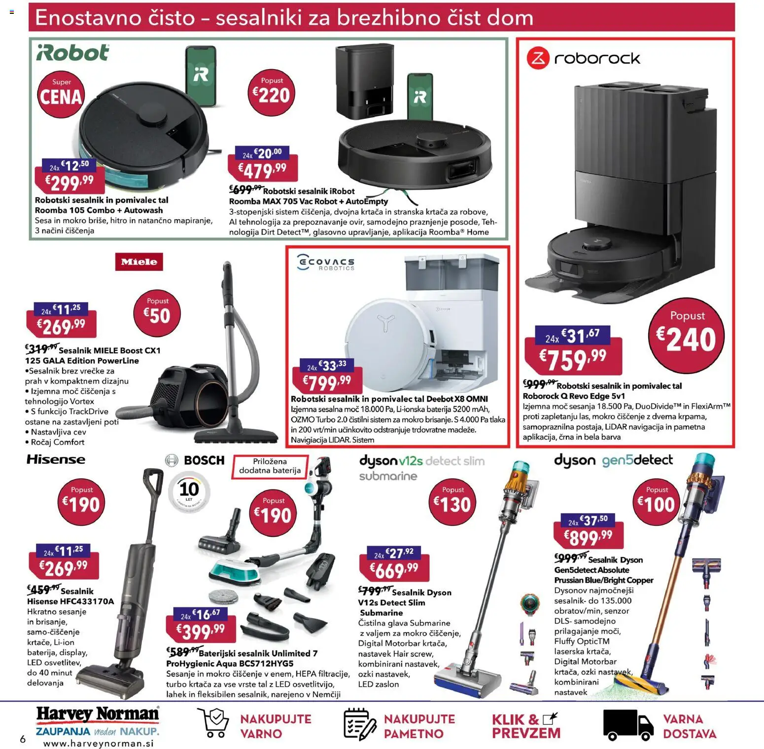 Novi Harvey Norman katalog ponudbe – veljaven od 14.01.2026 | Stran: 6 | Izdelki: Navigacija, Krtaca, Barva, Sesalnik
