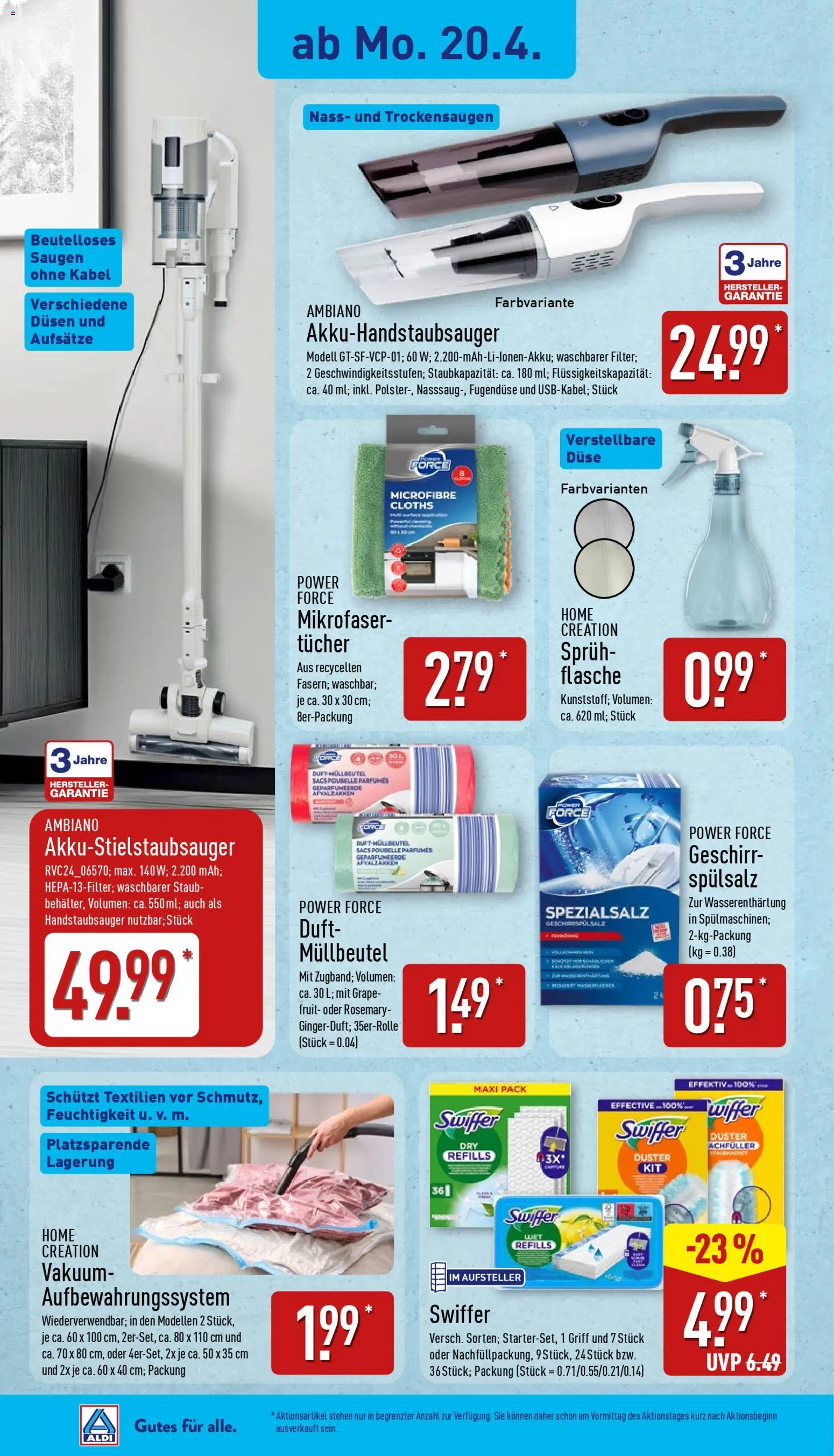 Aldi Ausblick – gültig ab 20.04.2026 | Seite: 7 | Produkte: Kabel, Duft, Swiffer, Home creation