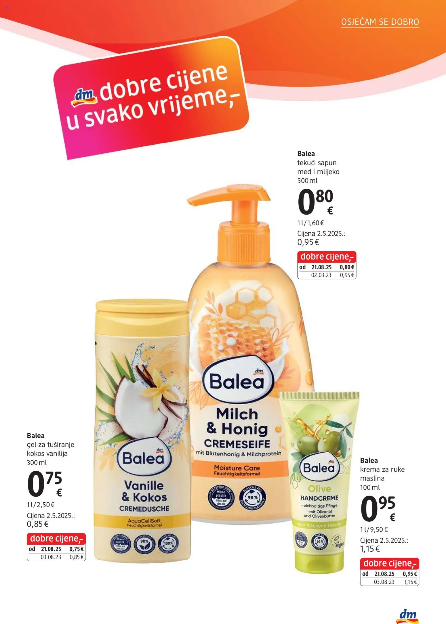 DM katalog | vrijedi od 01.01.2026 | Stranica: 23 | Proizvodi: Med, Mlijeko, Sapun, Krema