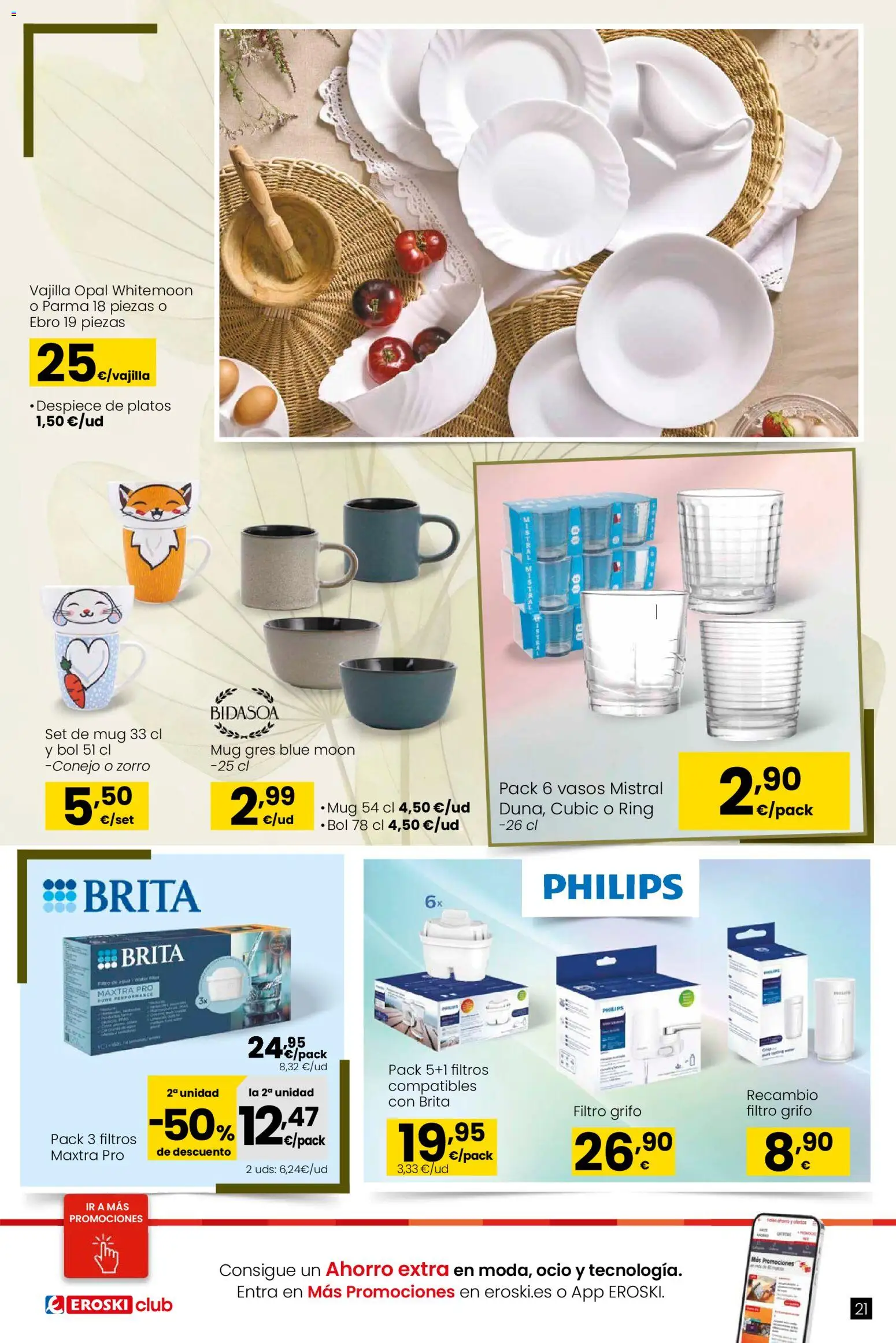 Eroski - Qué a gusto │ válido desde el 07.01.2026 | Página: 21 | Productos: Vasos, Βρεφικό κρεβάτι