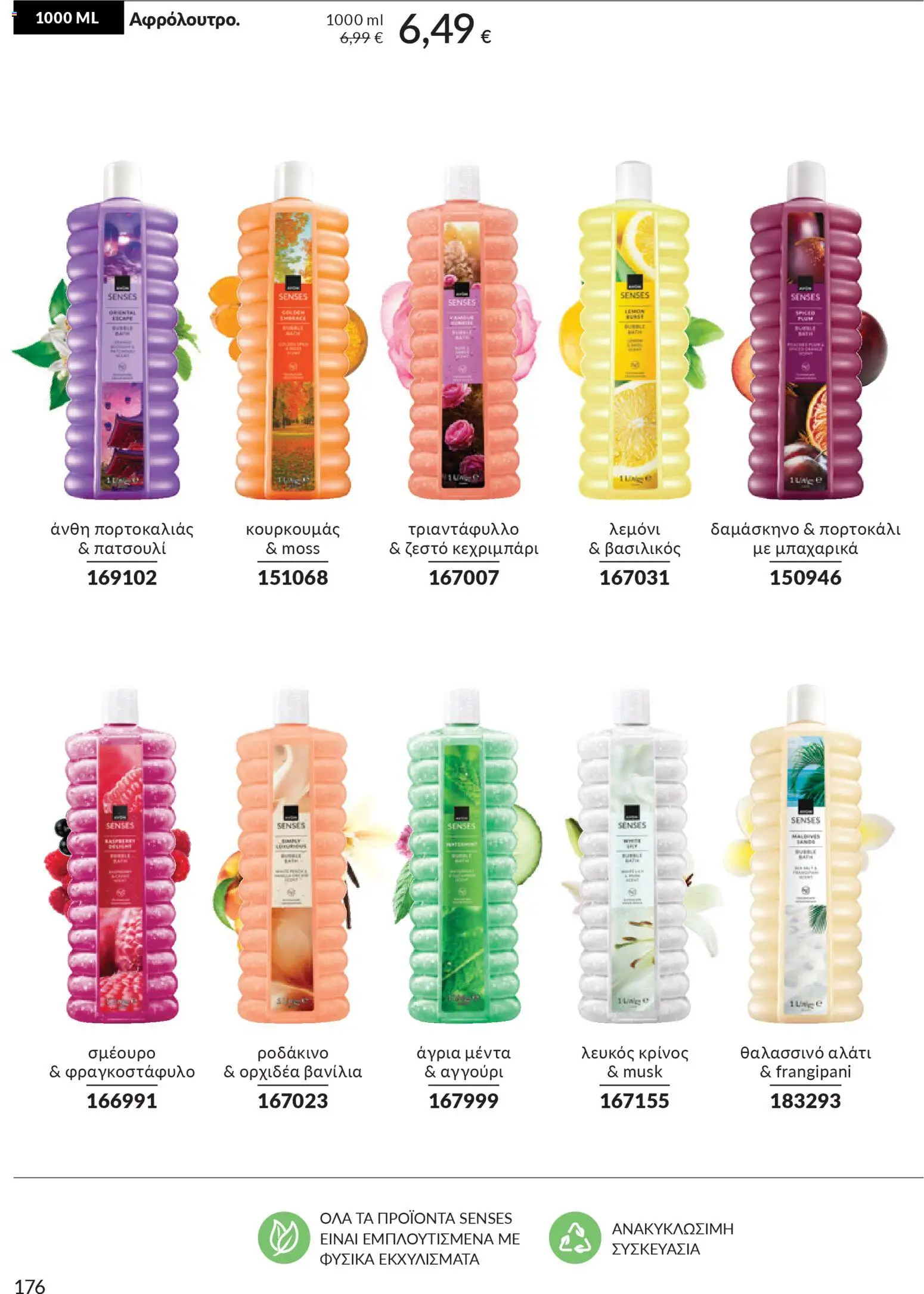  | Σελίδα: 176 | Προϊόντα: Ροδάκινο, Βανίλια, Δαμάσκηνο, Μέντα