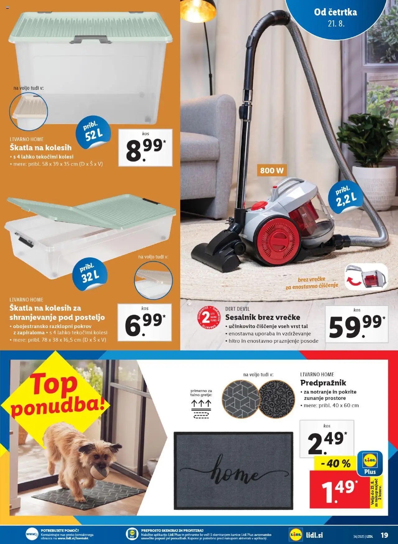 Lidl katalog │ velja od 21.08.2025 | Stran: 35 | Izdelki: Skatla, Predpraznik, Sesalnik
