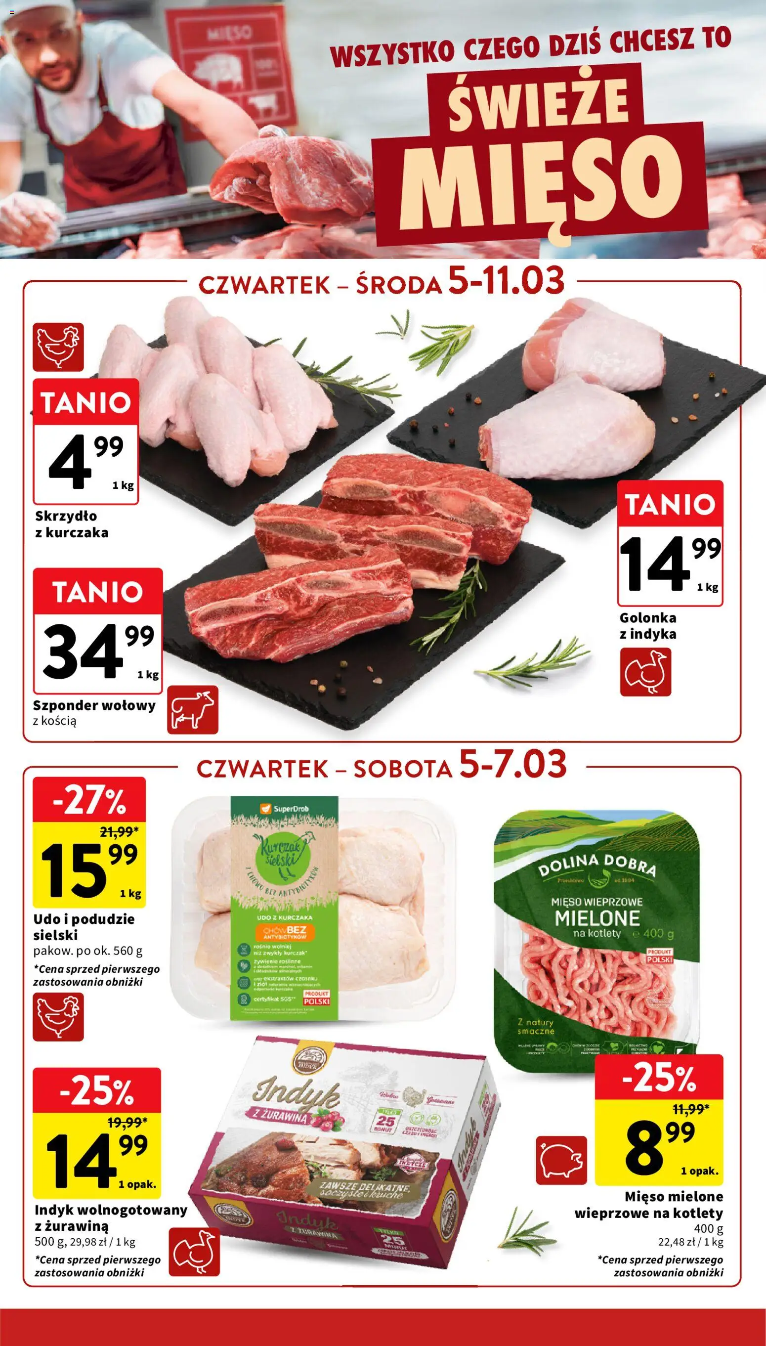Intermarche gazetka od 05.03.2026 | Strona: 16 | Produkty: Kurczak, Mięso, Mięso mielone, Żurawina