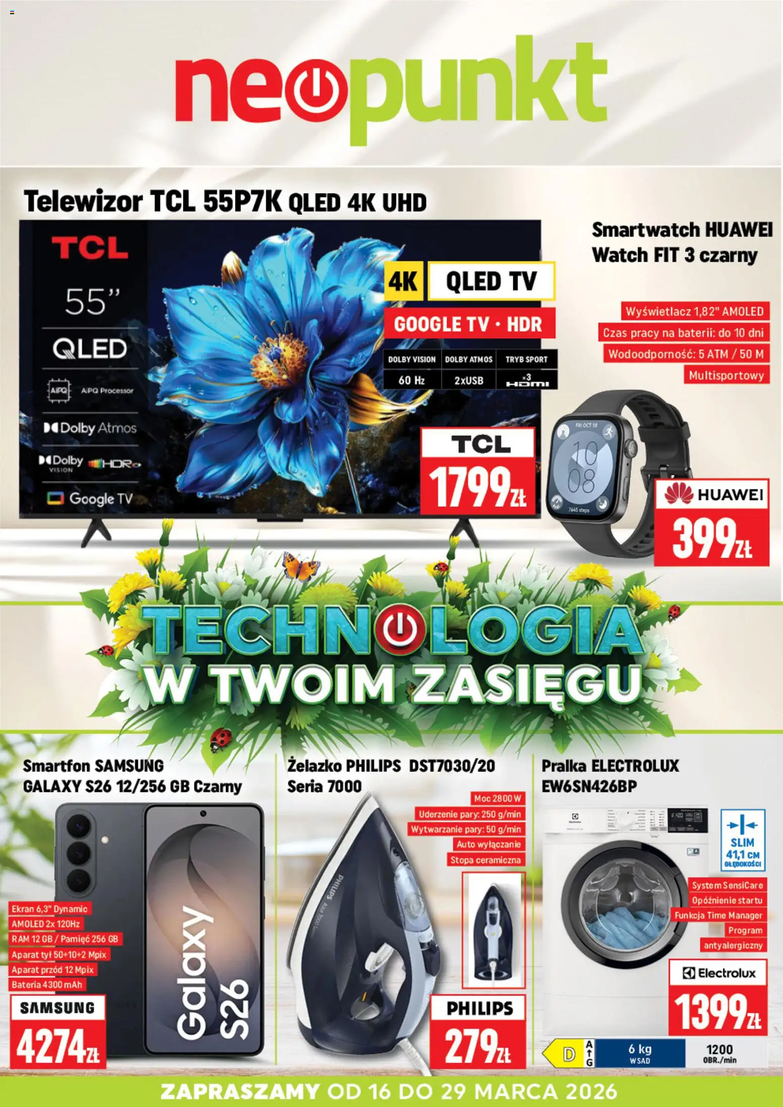 Neopunkt gazetka od 16.03.2026 | Strona: 10 | Produkty: Smartfon, Telewizor, Pralka, Bateria