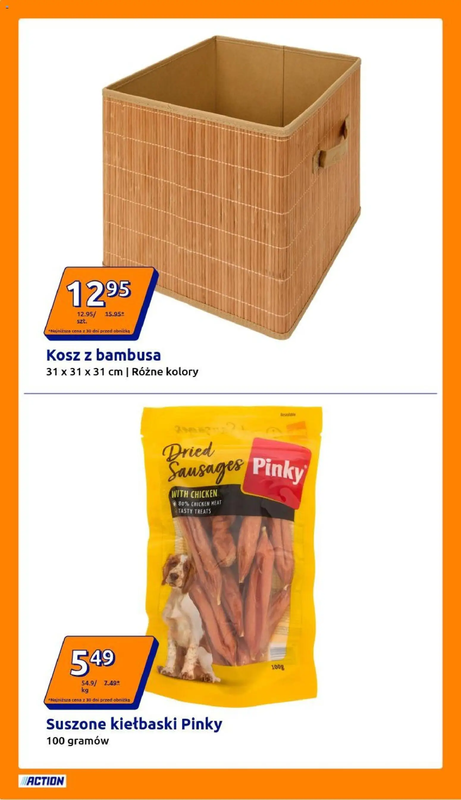 Action Gazetka od 29.10.2025 | Strona: 14 | Produkty: Kiełbaski, Kosz