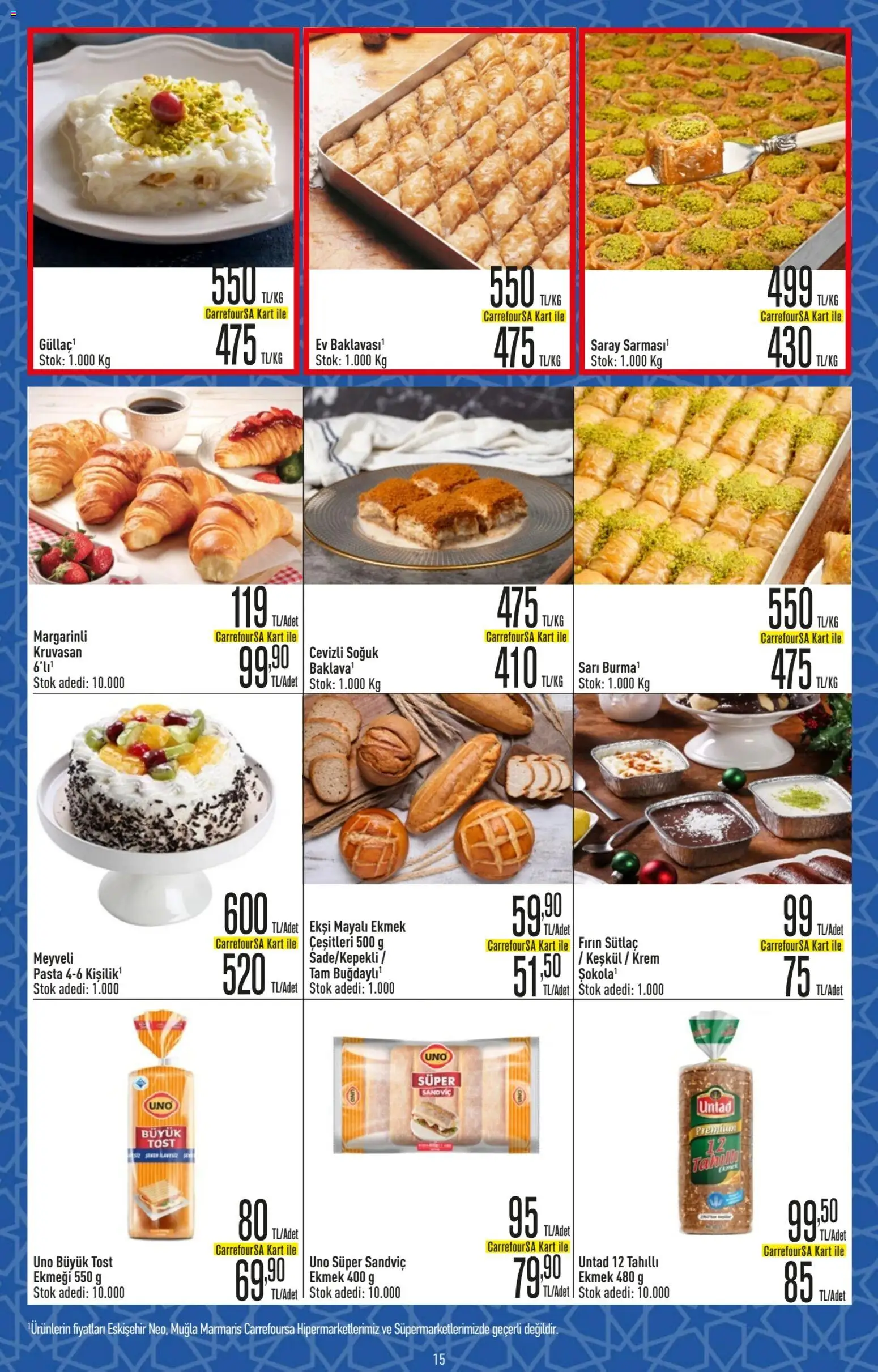 CarrefourSA Katalog - 26.02.2026 tarihinden itibaren geçerlidir | Sayfa: 15 | Ürünler: Krem, Ekmek, Fırın