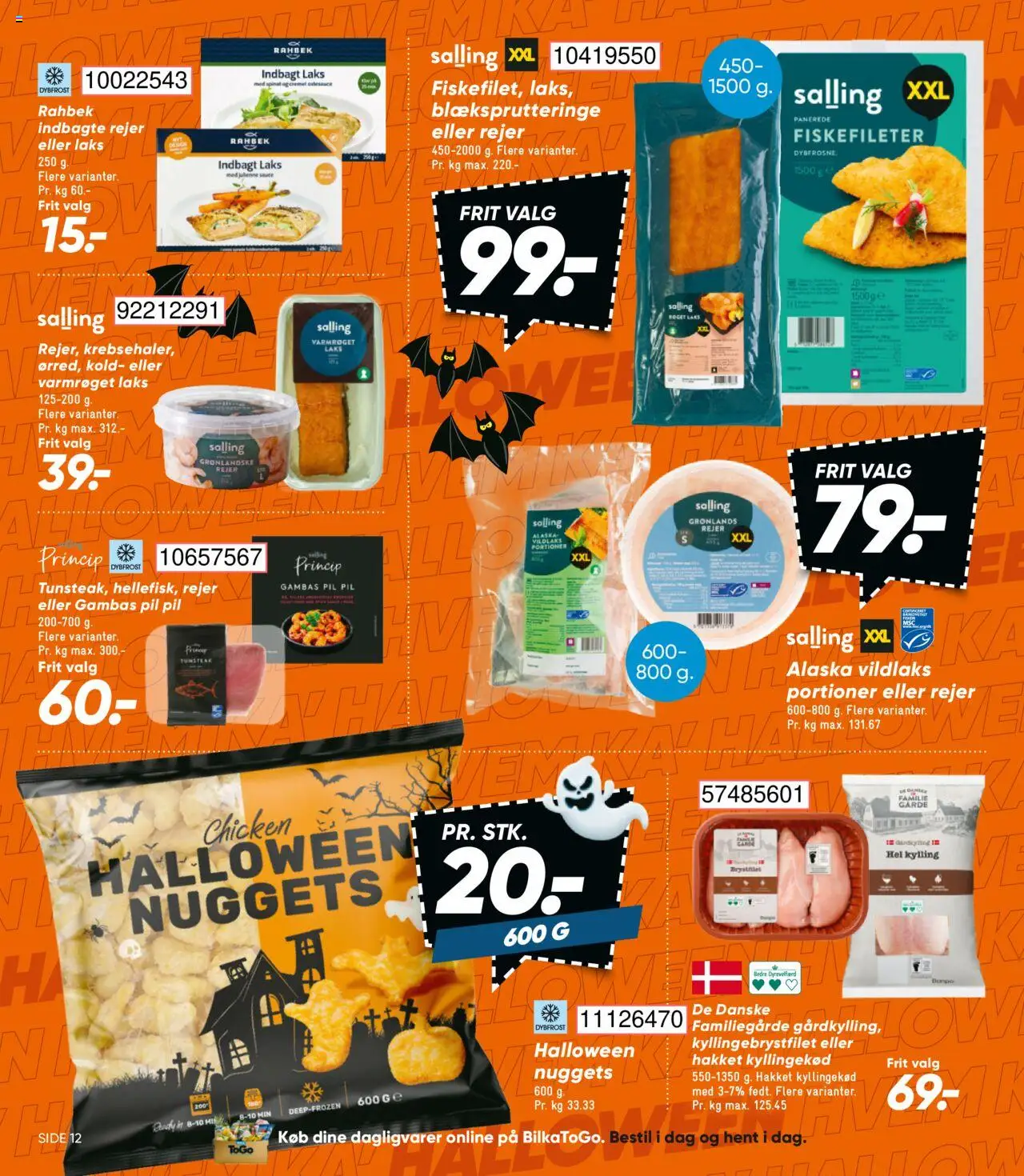 Bilka tilbudsavis – gyldig fra 10.10.2025 | Side: 14 | Produkter: Kyllingekød, Nuggets, Rejer, Spinat