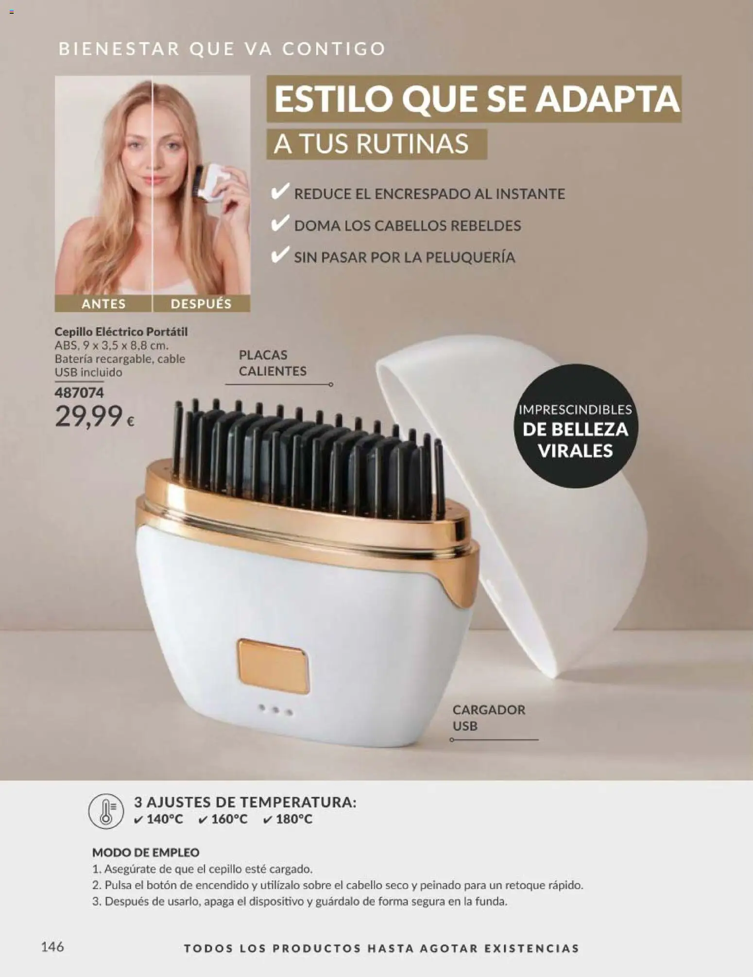 Catálogo AVON campaña 5 │ válido desde el 01.05.2026 | Página: 146 | Productos: Cepillo, Cable, USB, Batería