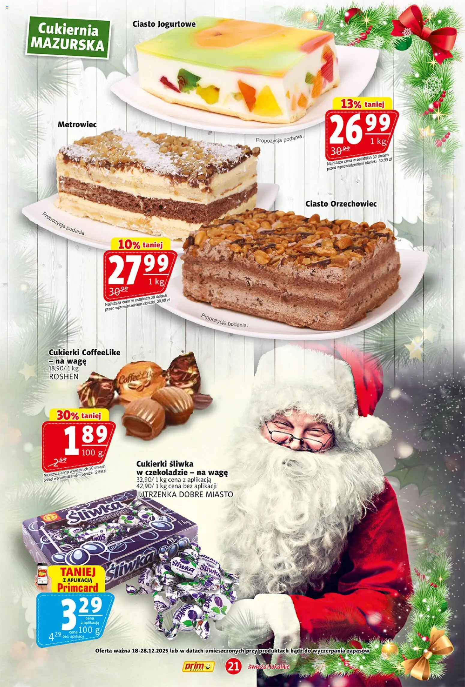 Prim Market Gazetka od 18.12.2025 | Strona: 21 | Produkty: Ciasto, Cukierki