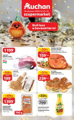 Auchan - Akciós újság Szupermarket - amely érvényes a következő dátumtól: 27.12.2025