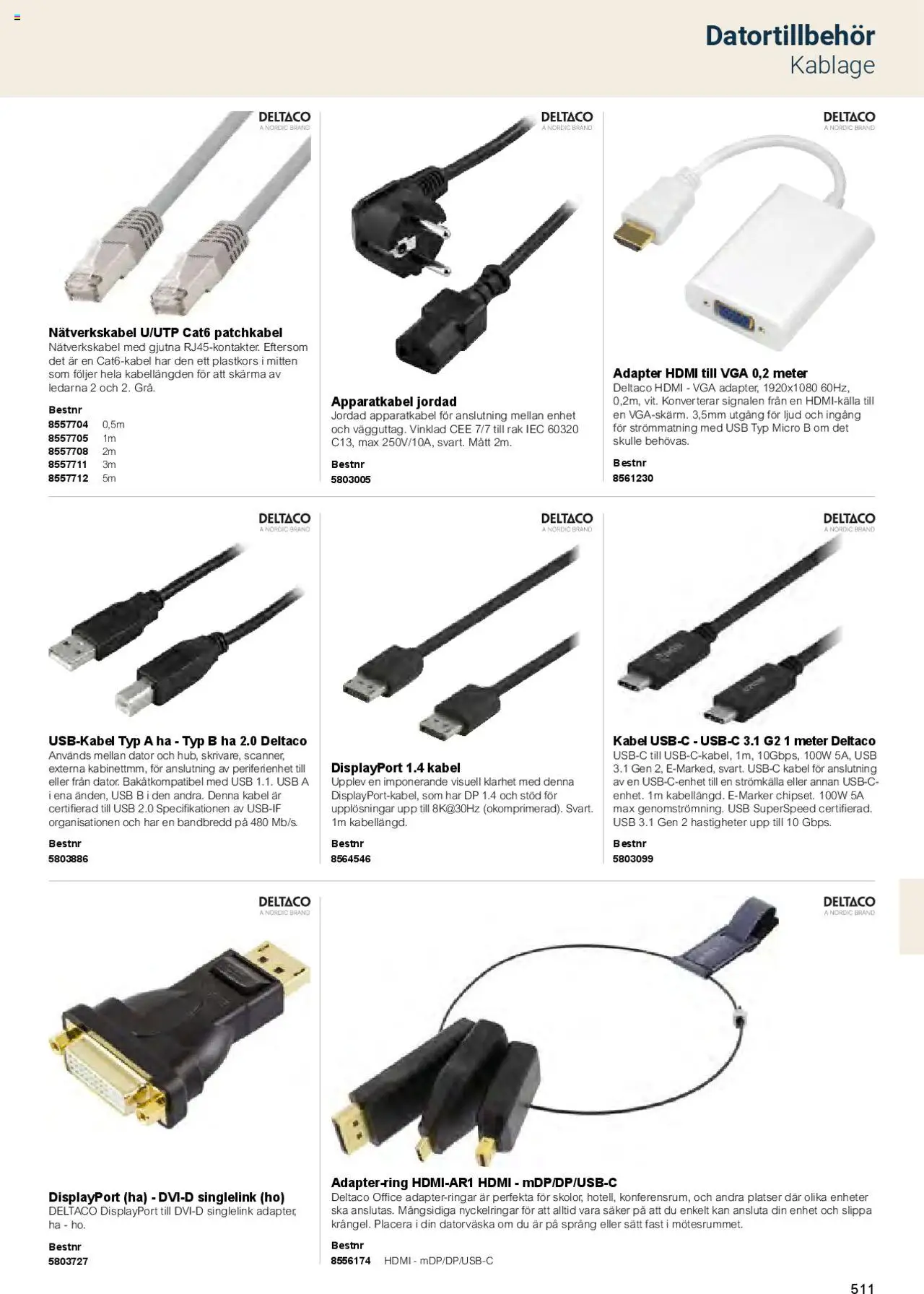 Office Depot reklamblad aktuell från 01.02.2025 | Sida: 513 | Produkter: Dator, Kabel, Adapter, USB