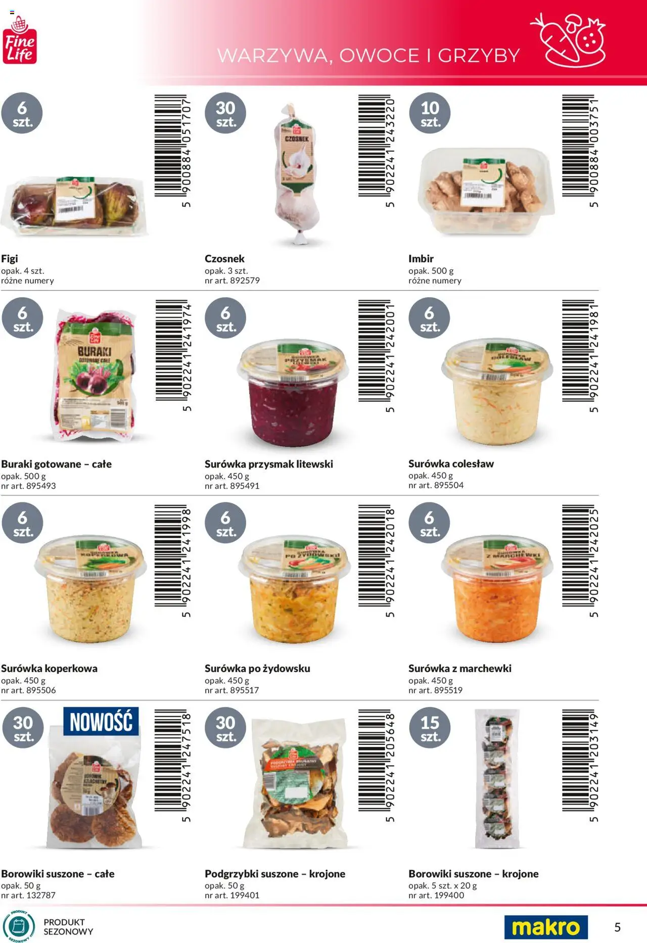 Makro Gazetka - Katalog marek własnych dla właścicieli sklepów od 18.04.2024 | Strona: 5 | Produkty: Czosnek, Imbir, Owoce