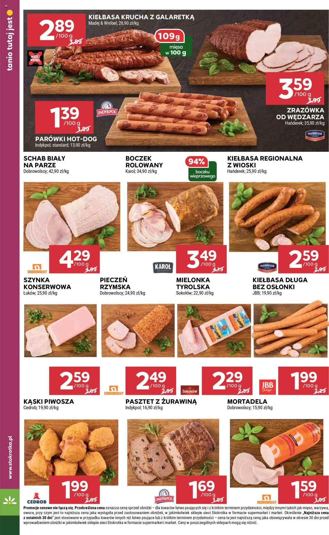 Stokrotka Gazetka od 09.10.2025 | Strona: 12 | Produkty: Mortadela, Boczek, Żurawina, Warzywa