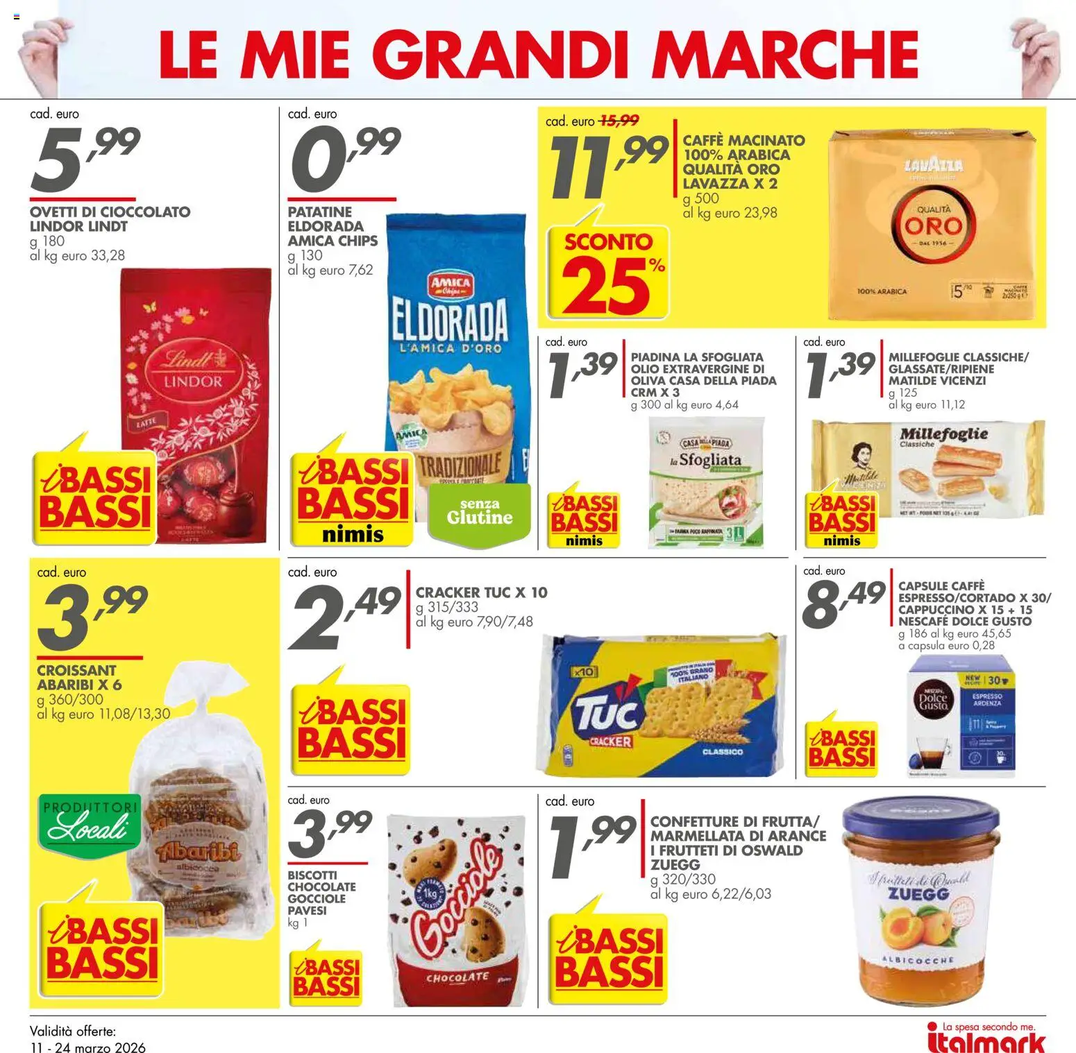Volantino Italmark del 11.03.2026 | Pagina: 3 | Prodotti: Caffè, Arance, Albicocche, Macinato
