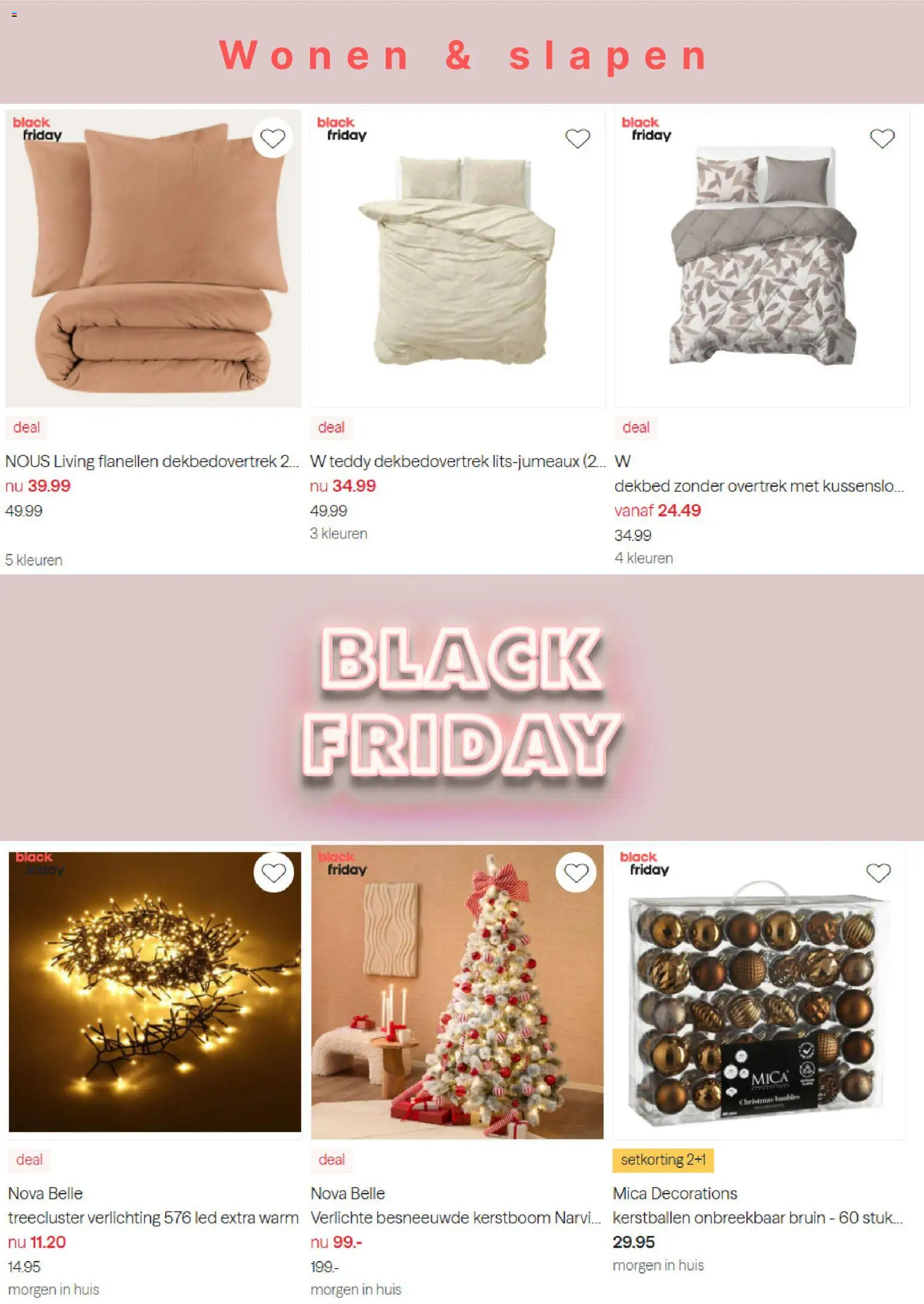 {H1} | Pagina: 5 | Producten: Dekbed, Verlichting