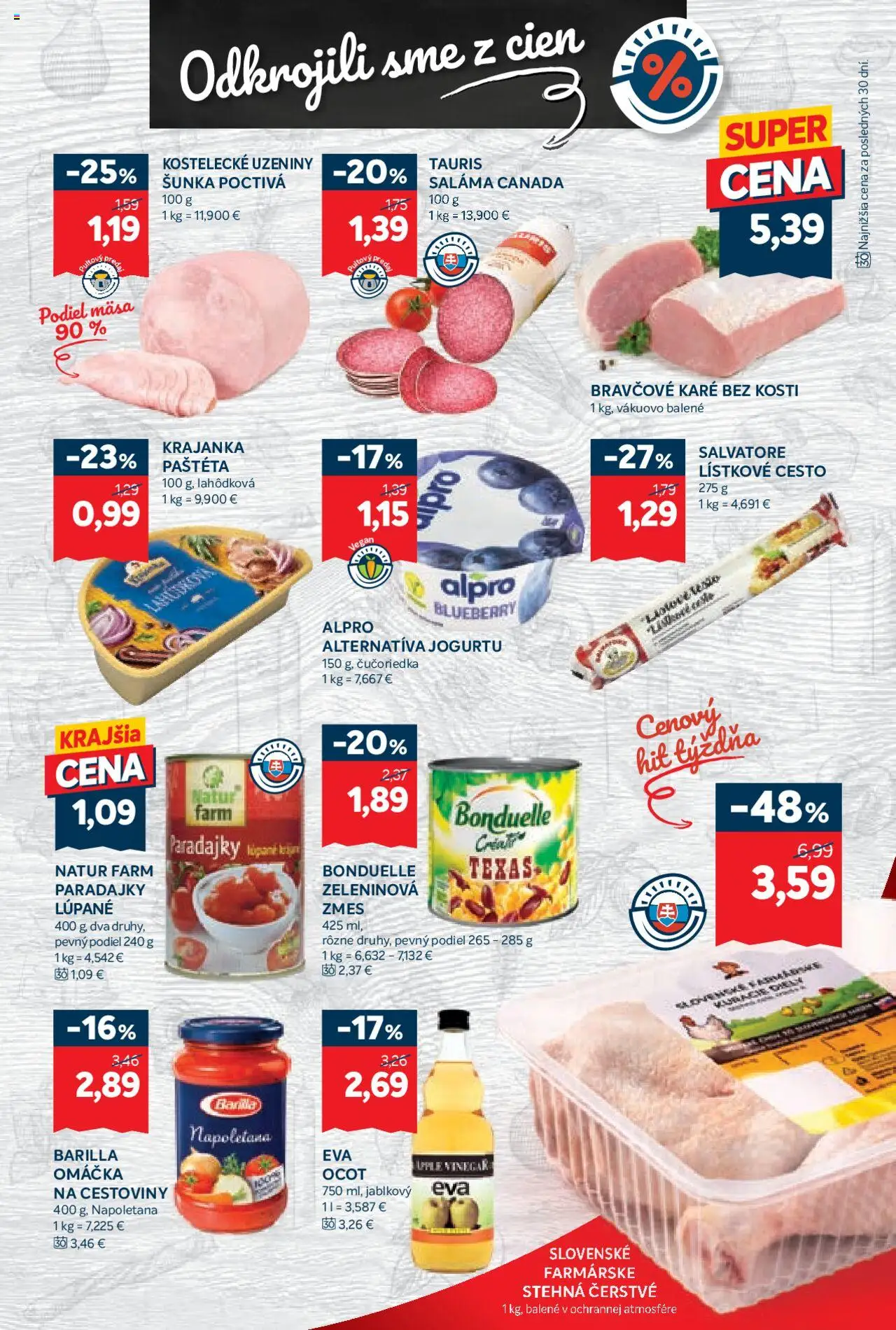 Kraj leták │ platný od 07.08.2025 | Strana: 9 | Produkty: Saláma, Šunka, Lístkové cesto, Omáčka