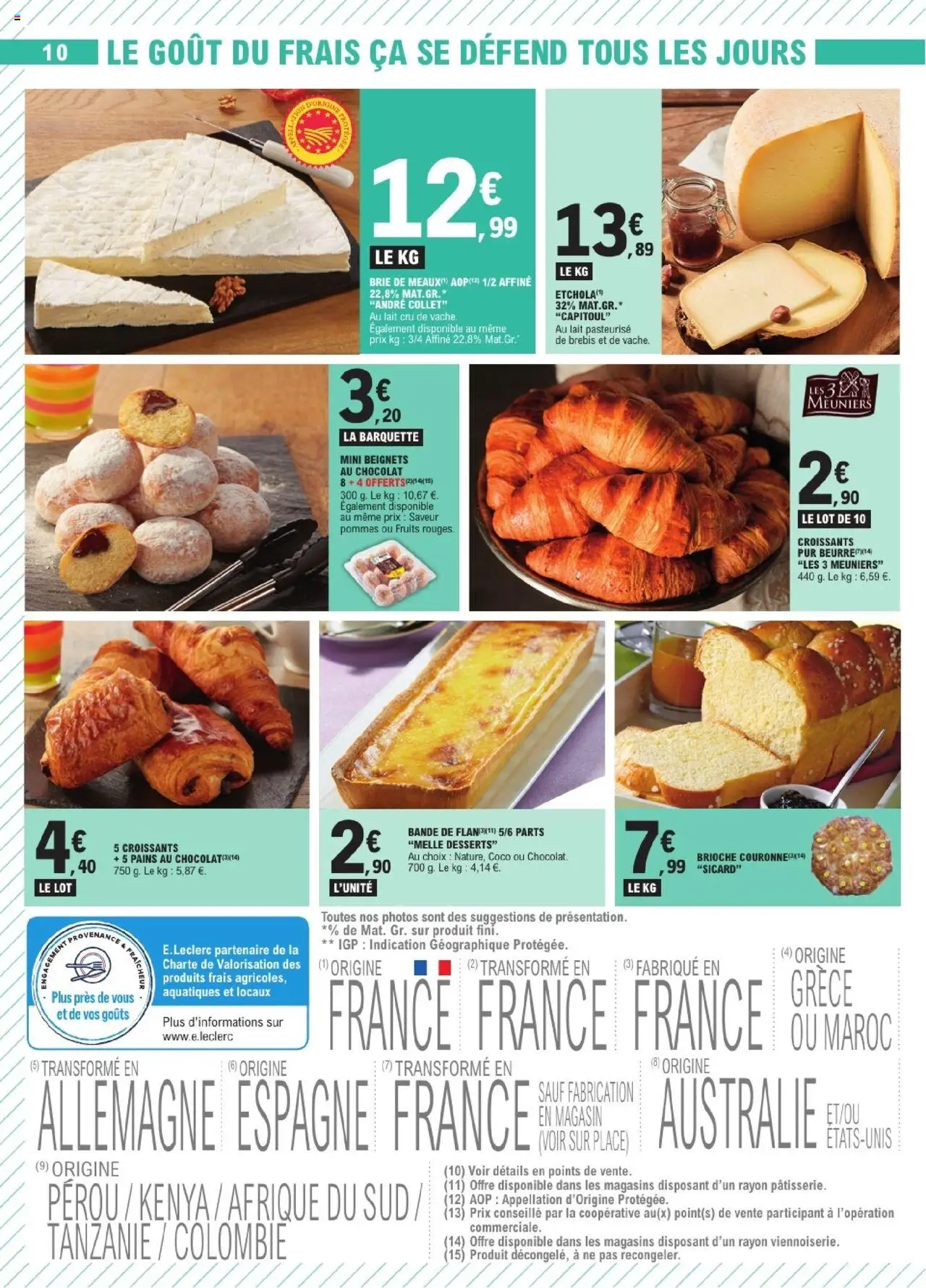  | Page: 10 | Produits: Lait, Chocolat, Pommes, Brie