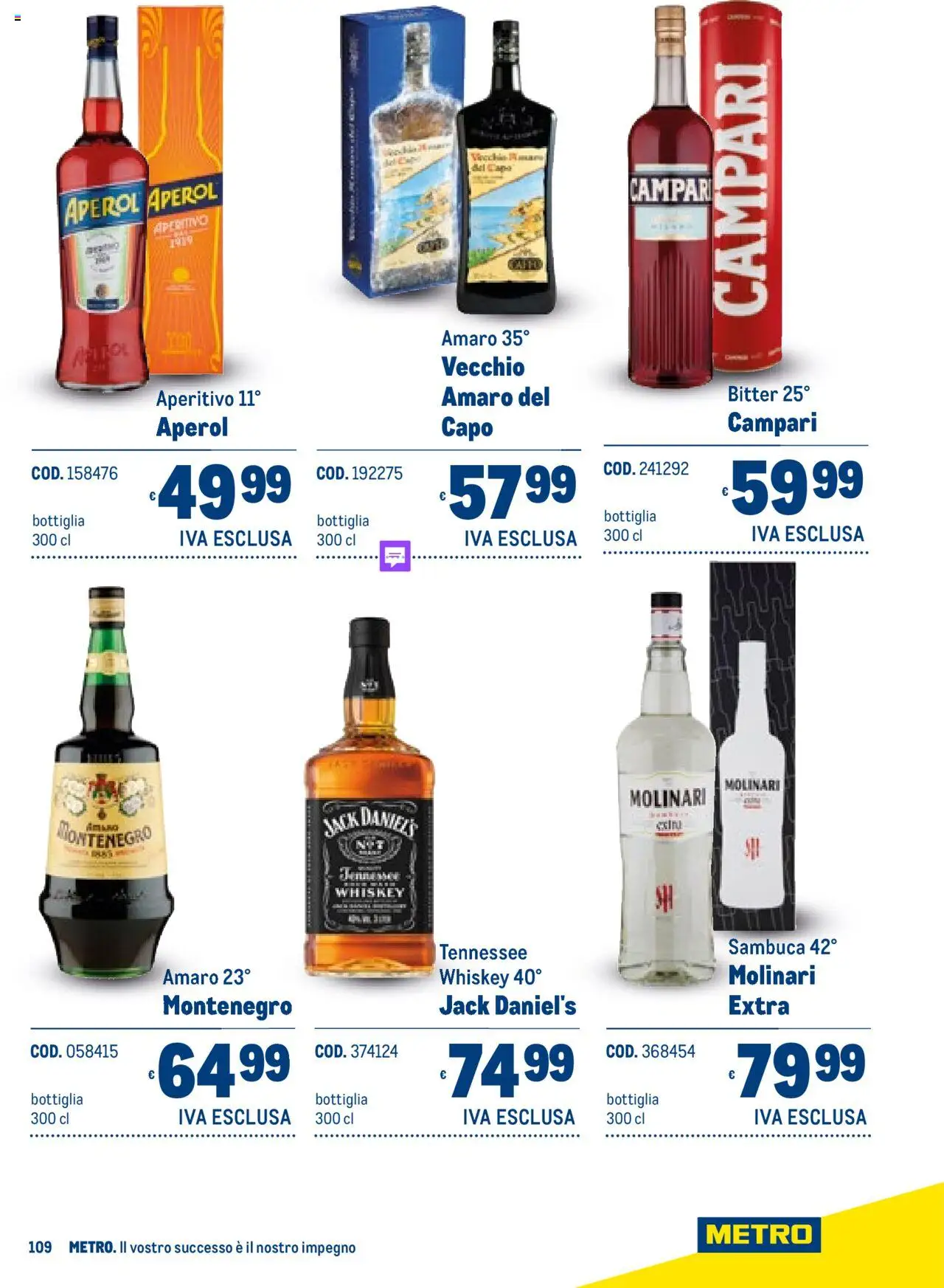Volantino Metro del 06.11.2025 | Pagina: 109 | Prodotti: Aperol, Bottiglia, Amaro, Aperitivo