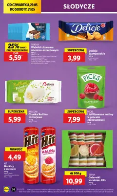 Lidl Gazetka od 29.05.2025 | Strona: 44 | Produkty: Mango, Maliny, Galaretki, Ciastka